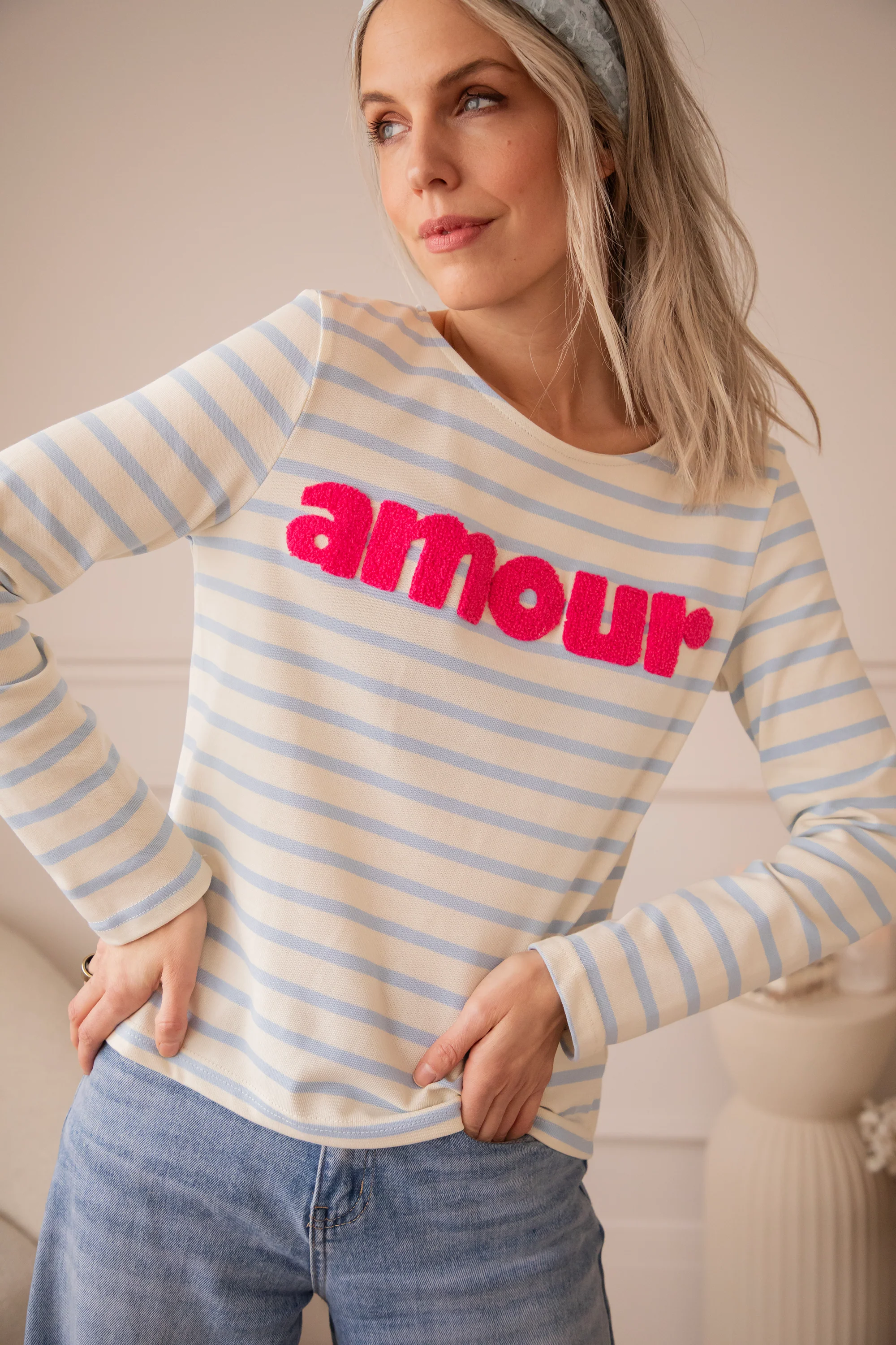 Amour Stripes Baby Blue/Fuchsia - Longsleeve - Image 10