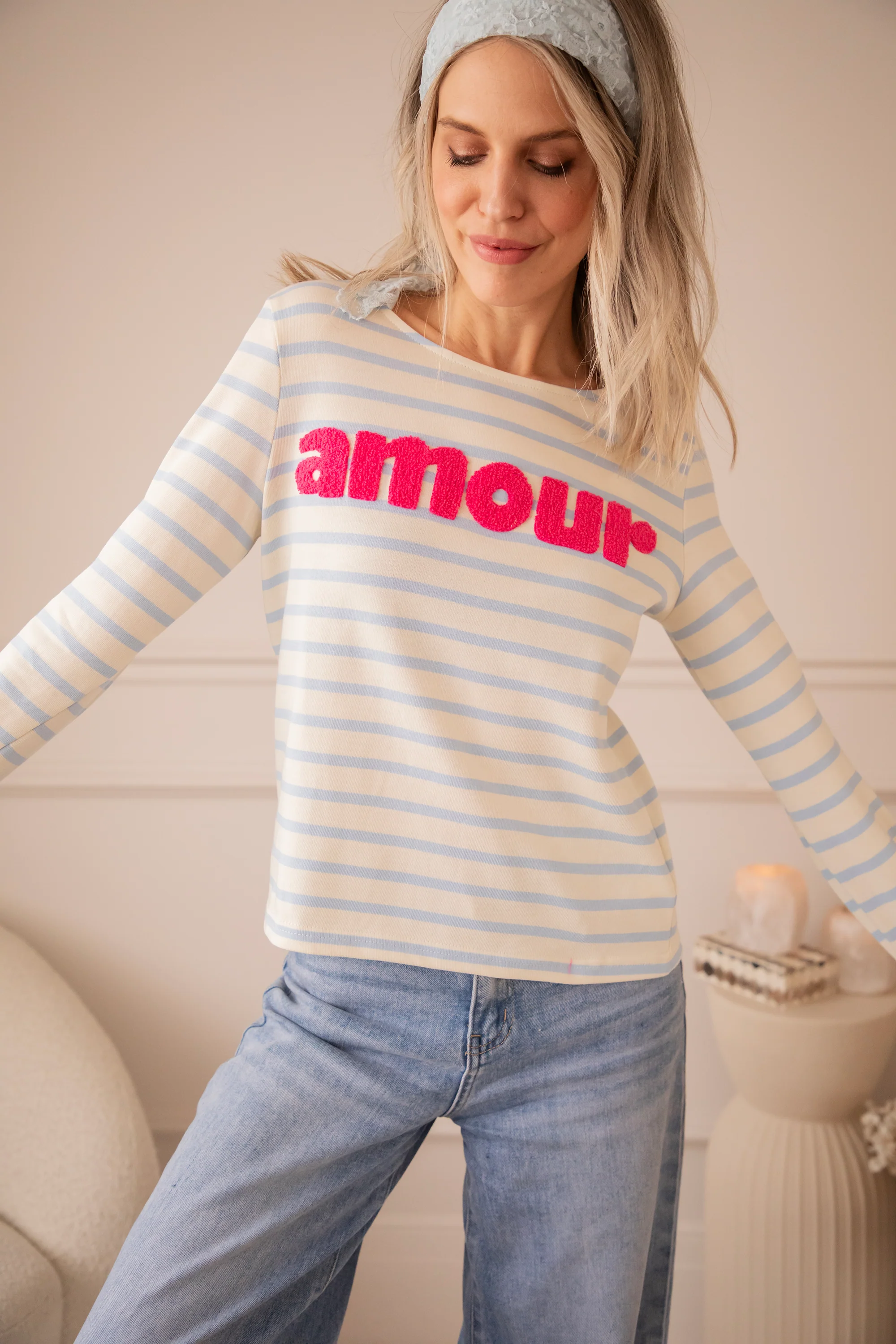 Amour Stripes Baby Blue/Fuchsia - Longsleeve - Image 11