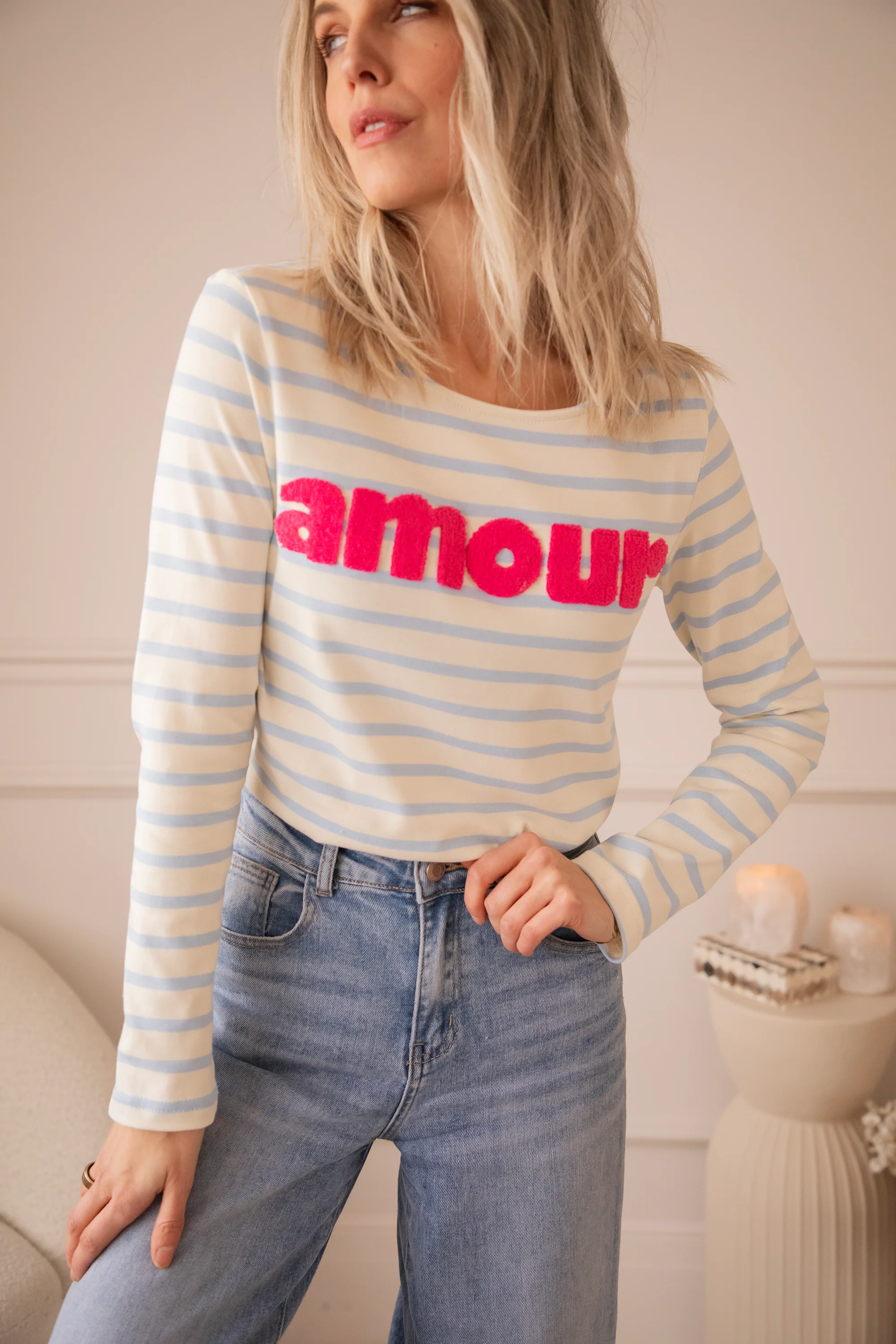 Amour Stripes Baby Blue/Fuchsia - Longsleeve - Image 12