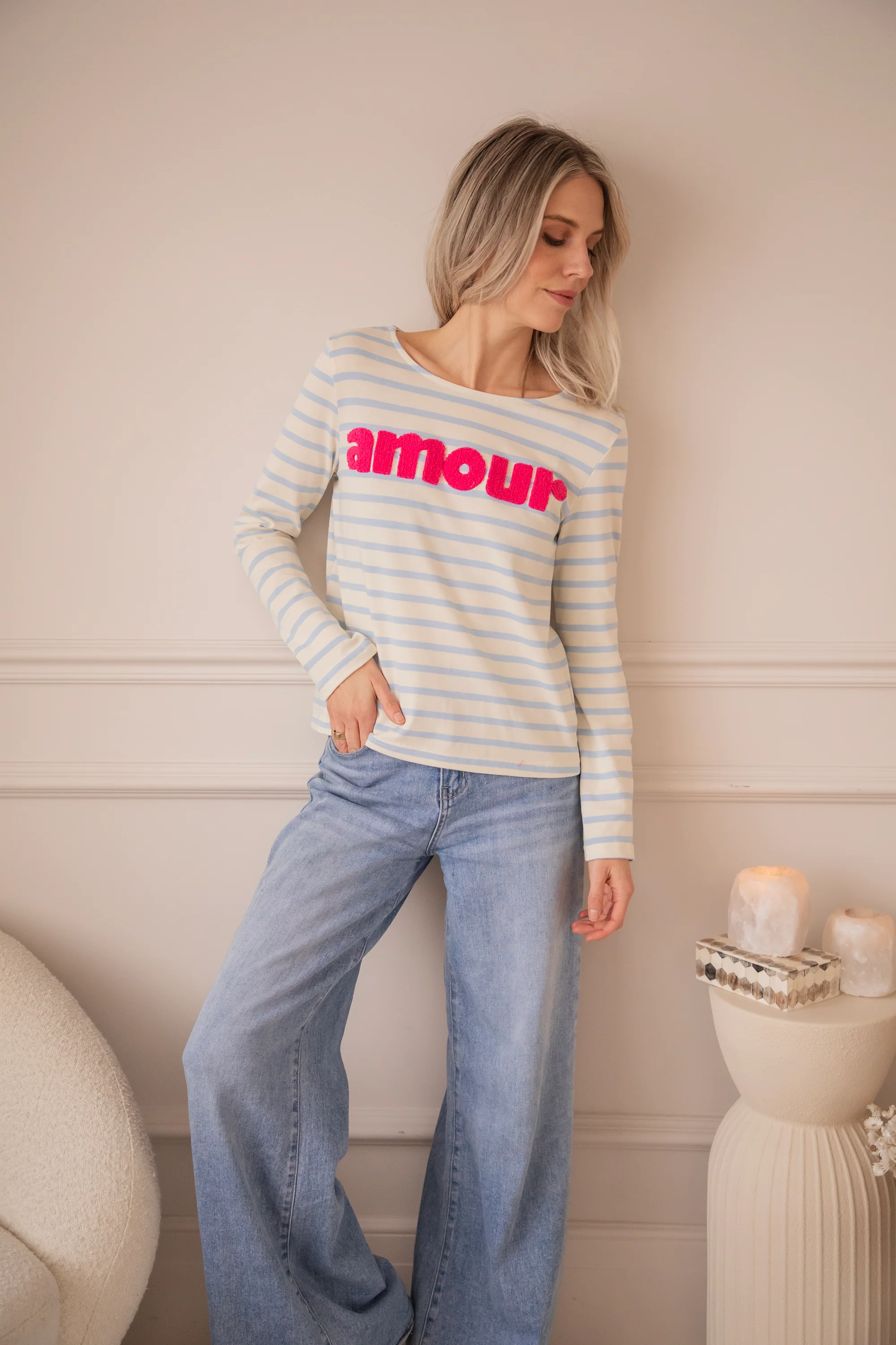 Amour Stripes Baby Blue/Fuchsia - Longsleeve - Image 13