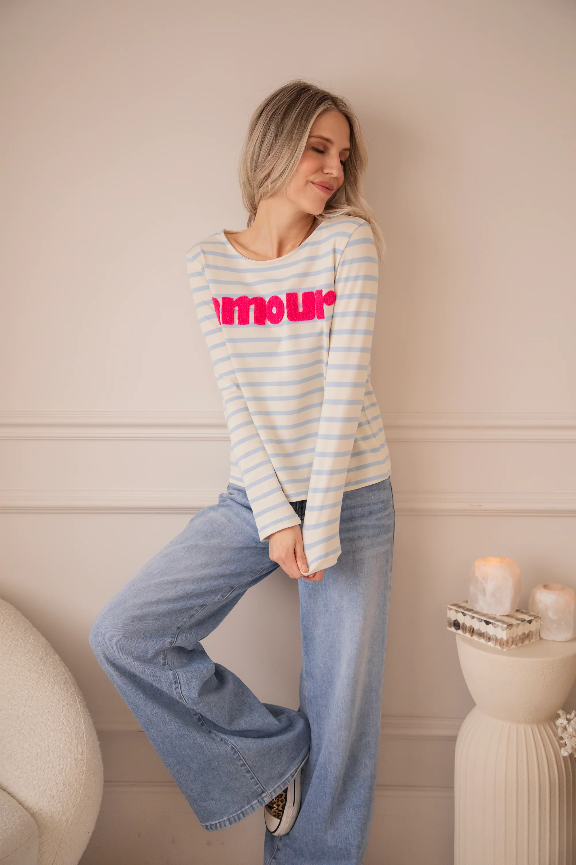Amour Stripes Baby Blue/Fuchsia - Longsleeve - Image 6