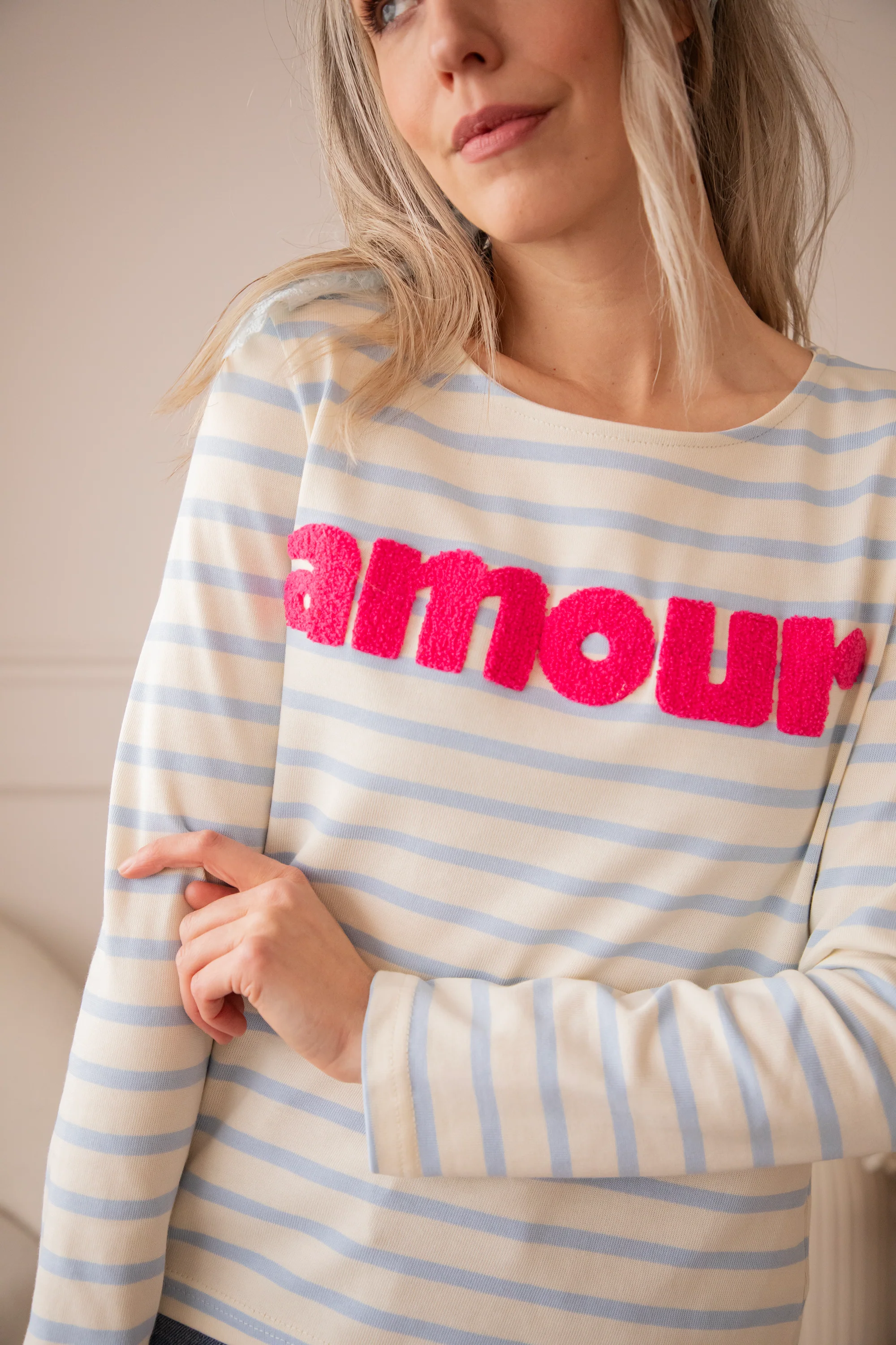 Amour Stripes Baby Blue/Fuchsia - Longsleeve - Image 7