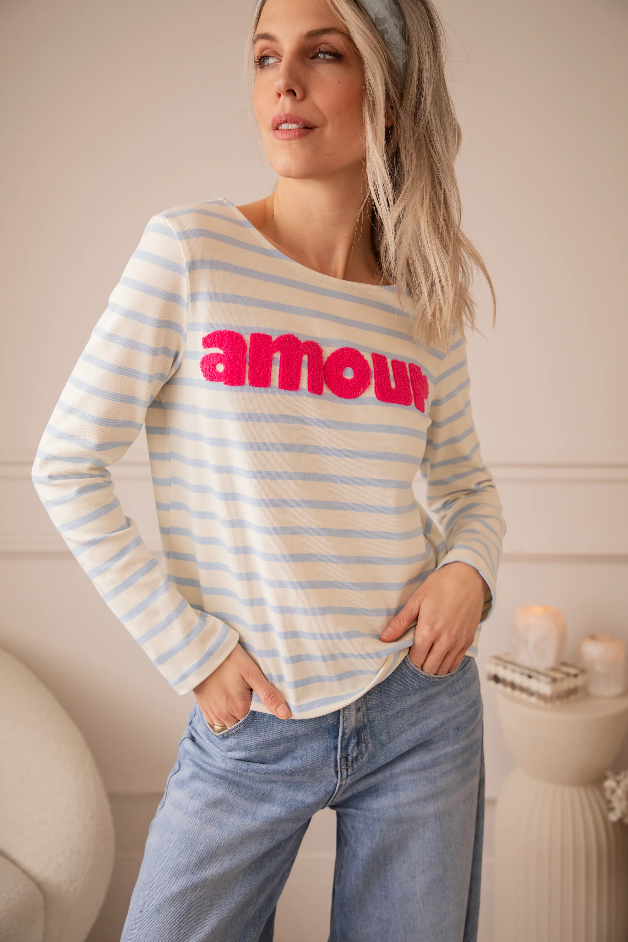 Amour Stripes Baby Blue/Fuchsia - Longsleeve - Image 9
