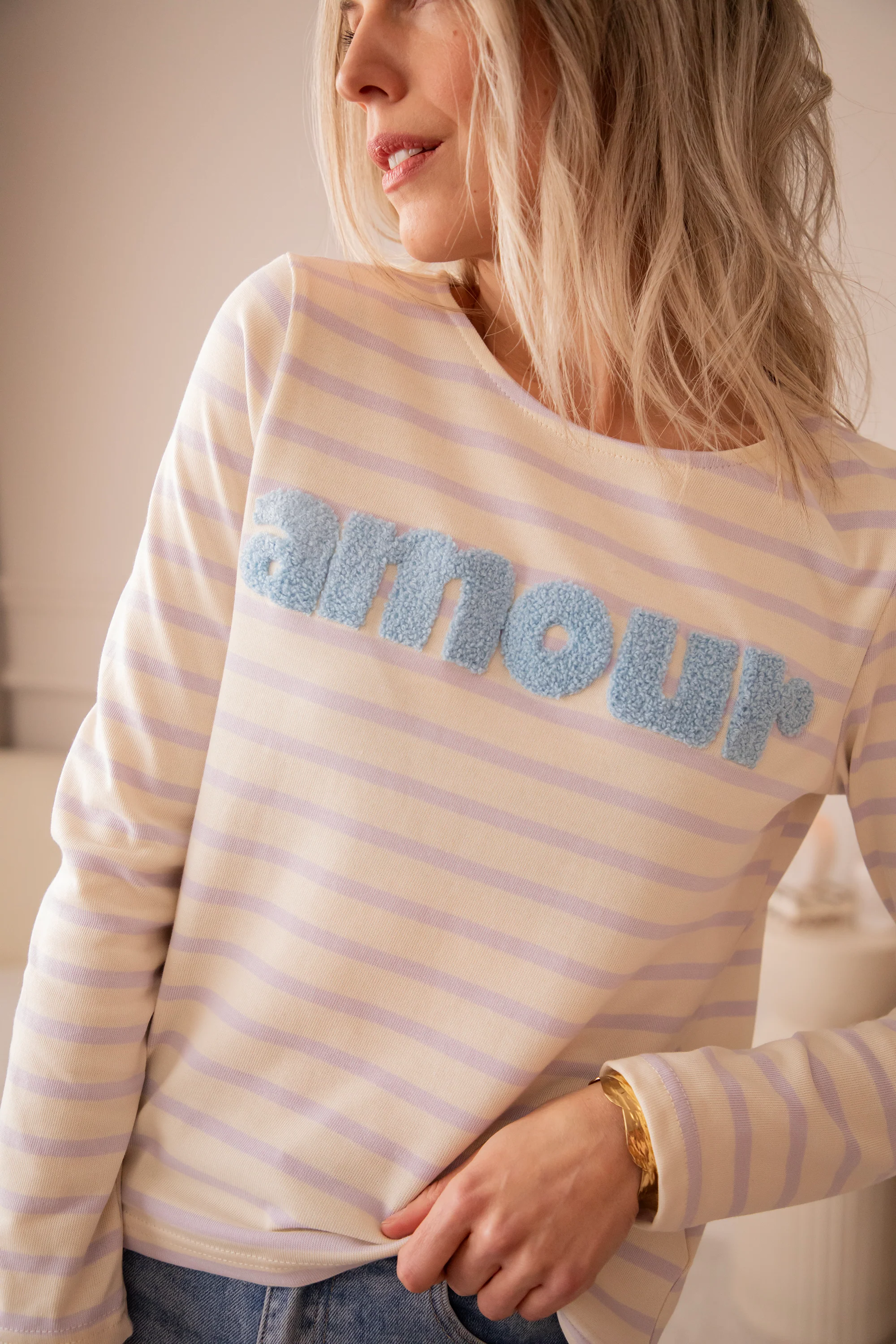 Amour Stripes Lila/Blue - Longsleeve - Image 12