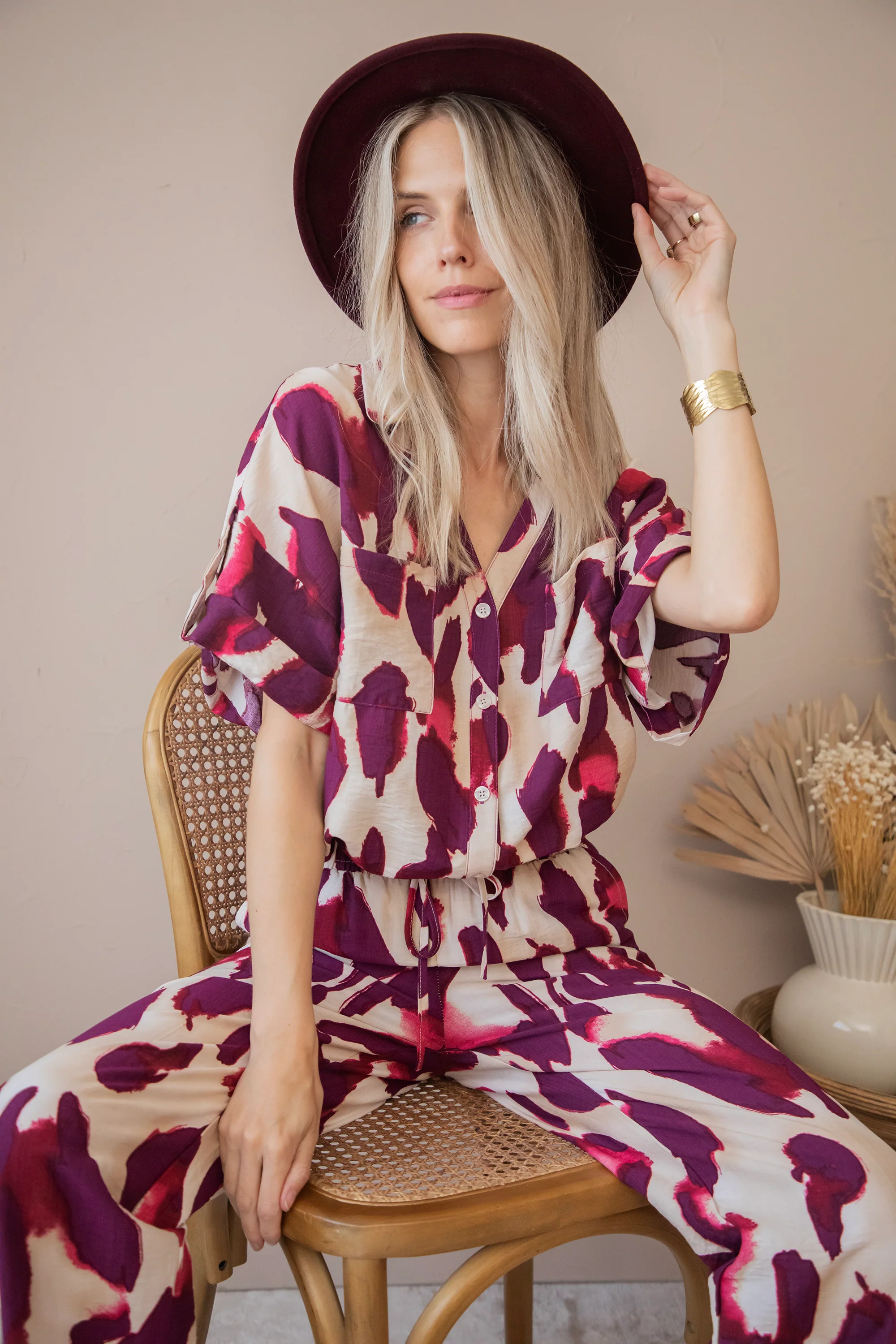 Aya Burgundy - Broek - Image 3