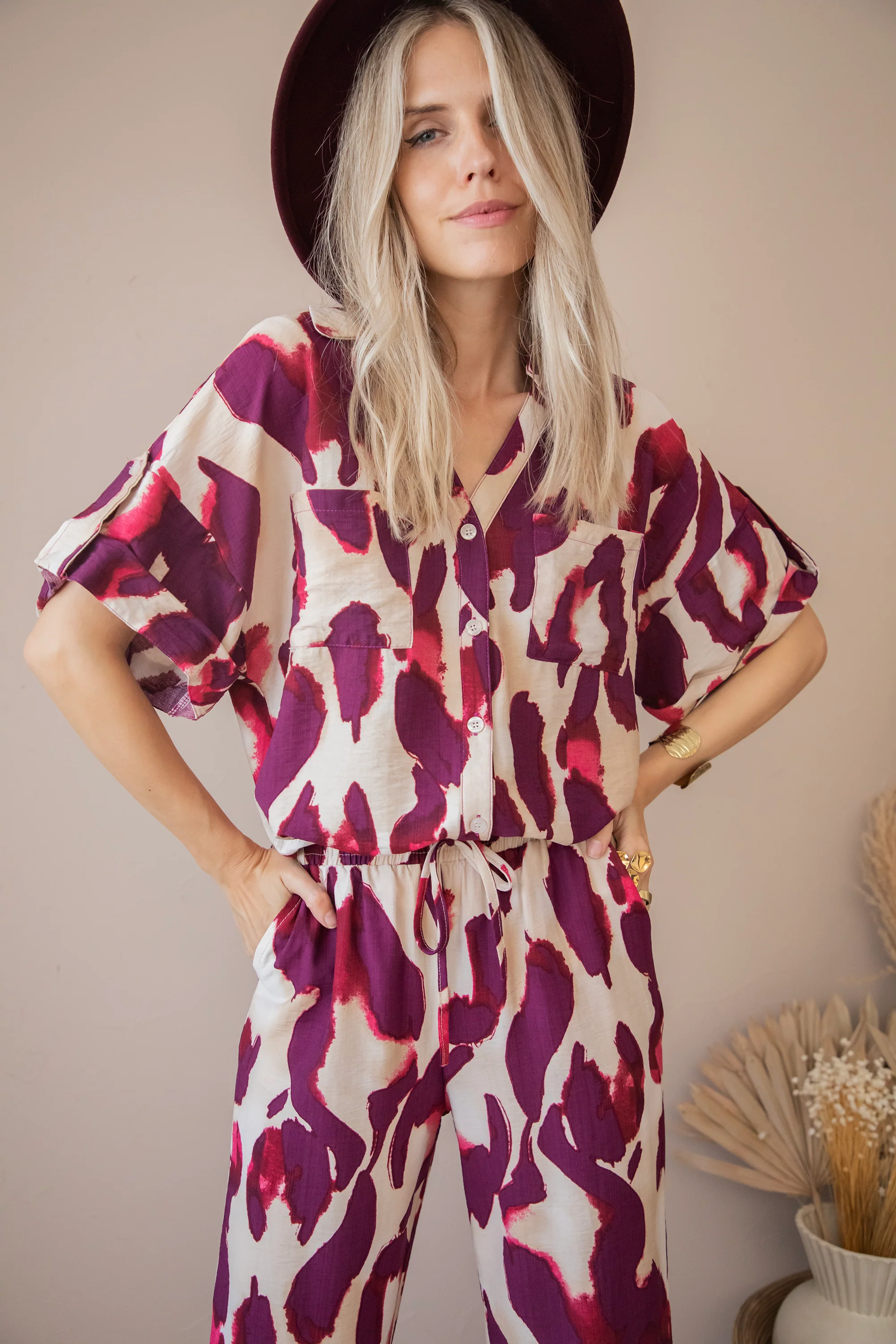 Aya Burgundy - Broek - Image 8