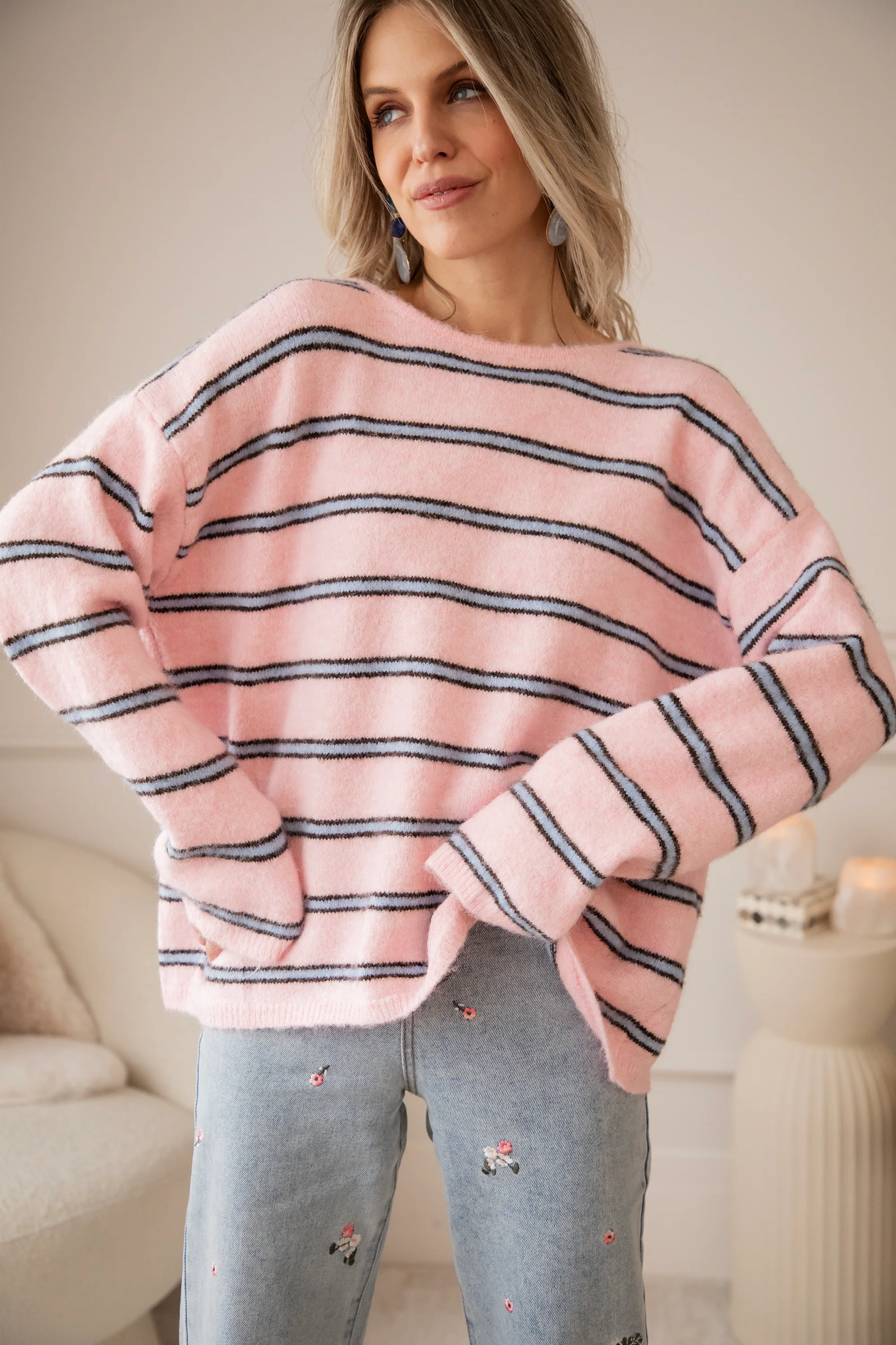 Back To Stripes Baby Pink/Soft Blue - Trui - Image 9