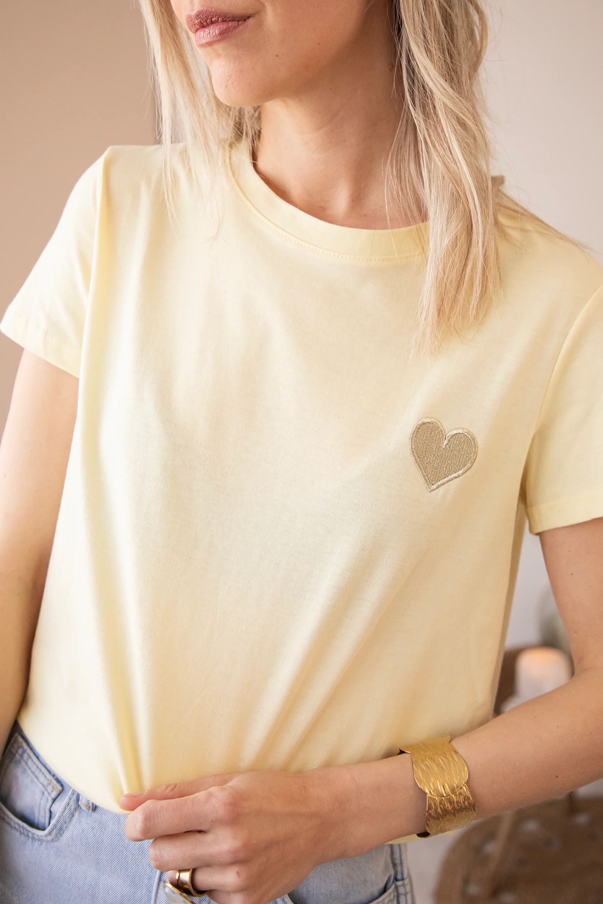 Beating Heart Butter Yellow - T-Shirt - Image 2