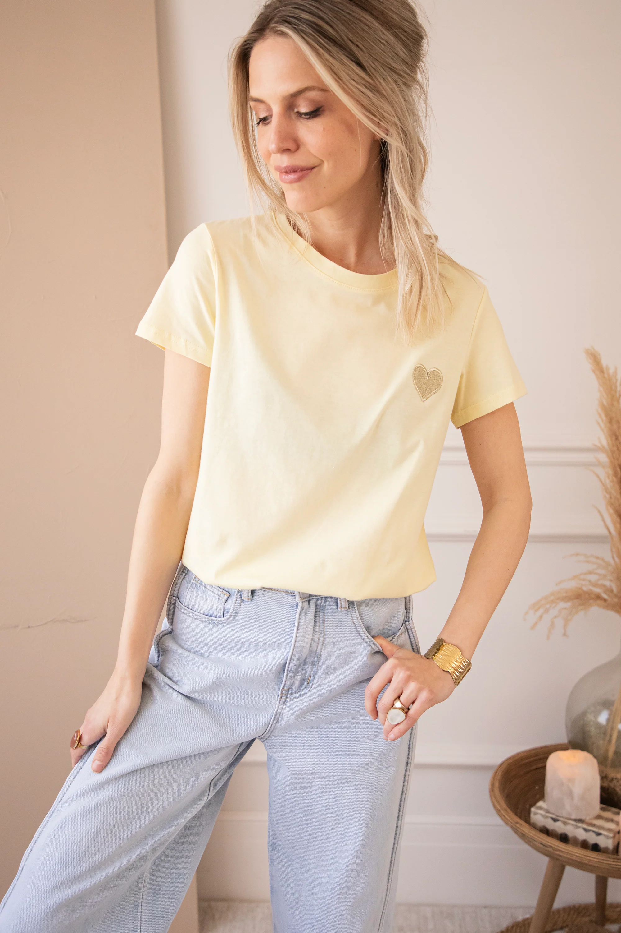 Beating Heart Butter Yellow - T-Shirt - Image 4