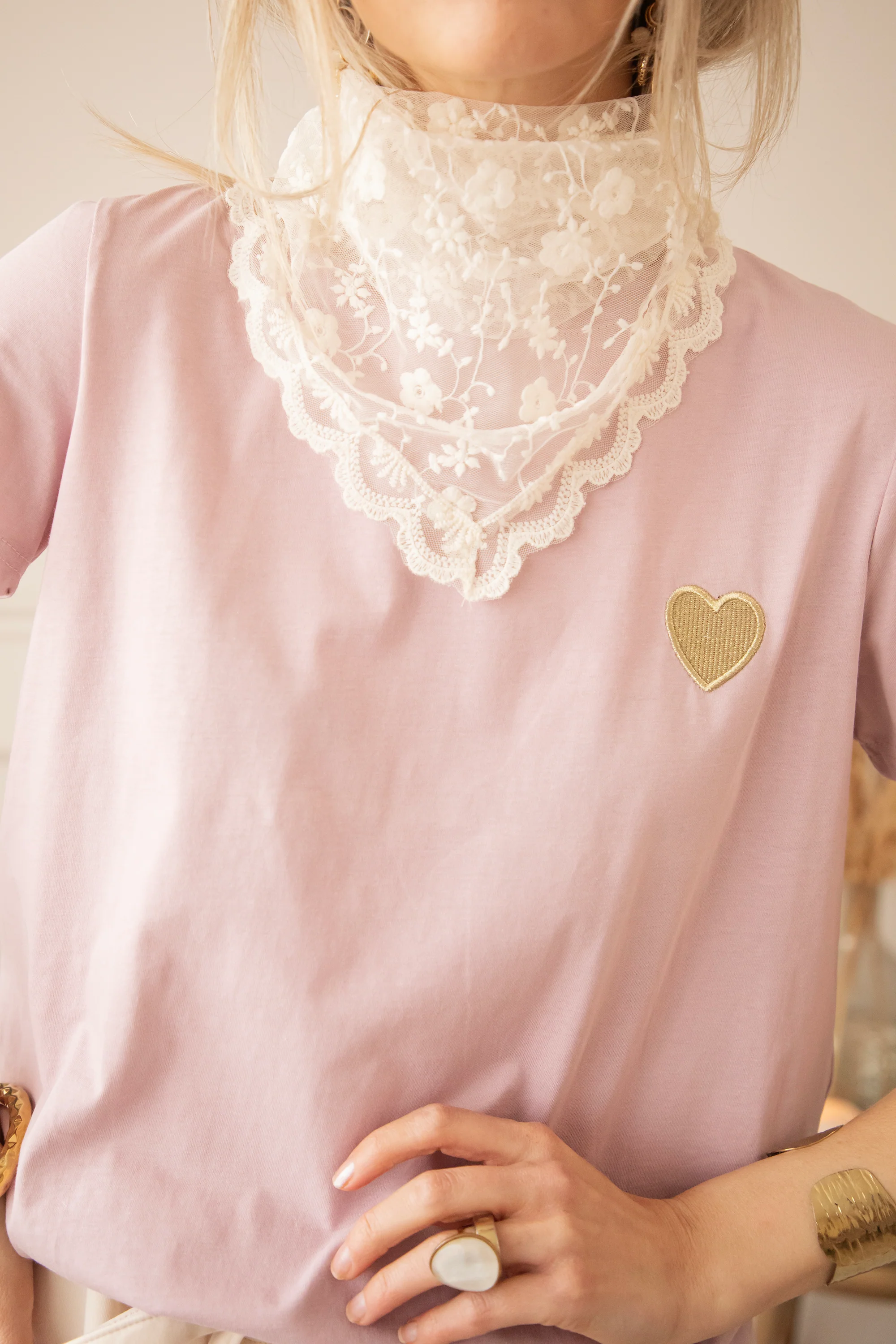 Beating Heart Mauve/Gold - T-Shirt - Image 12