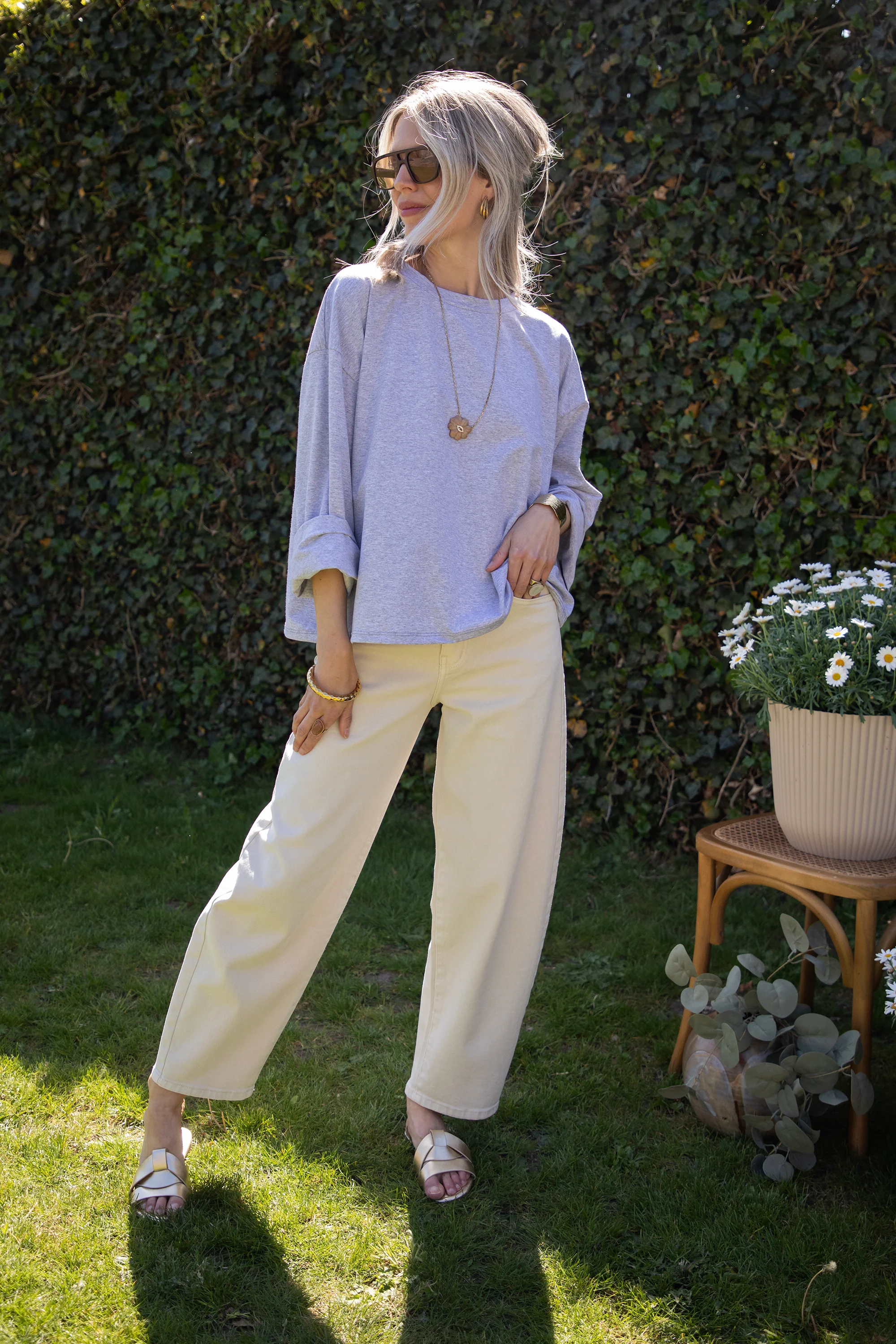 Bella Balloon Beige - Jeans - Image 4
