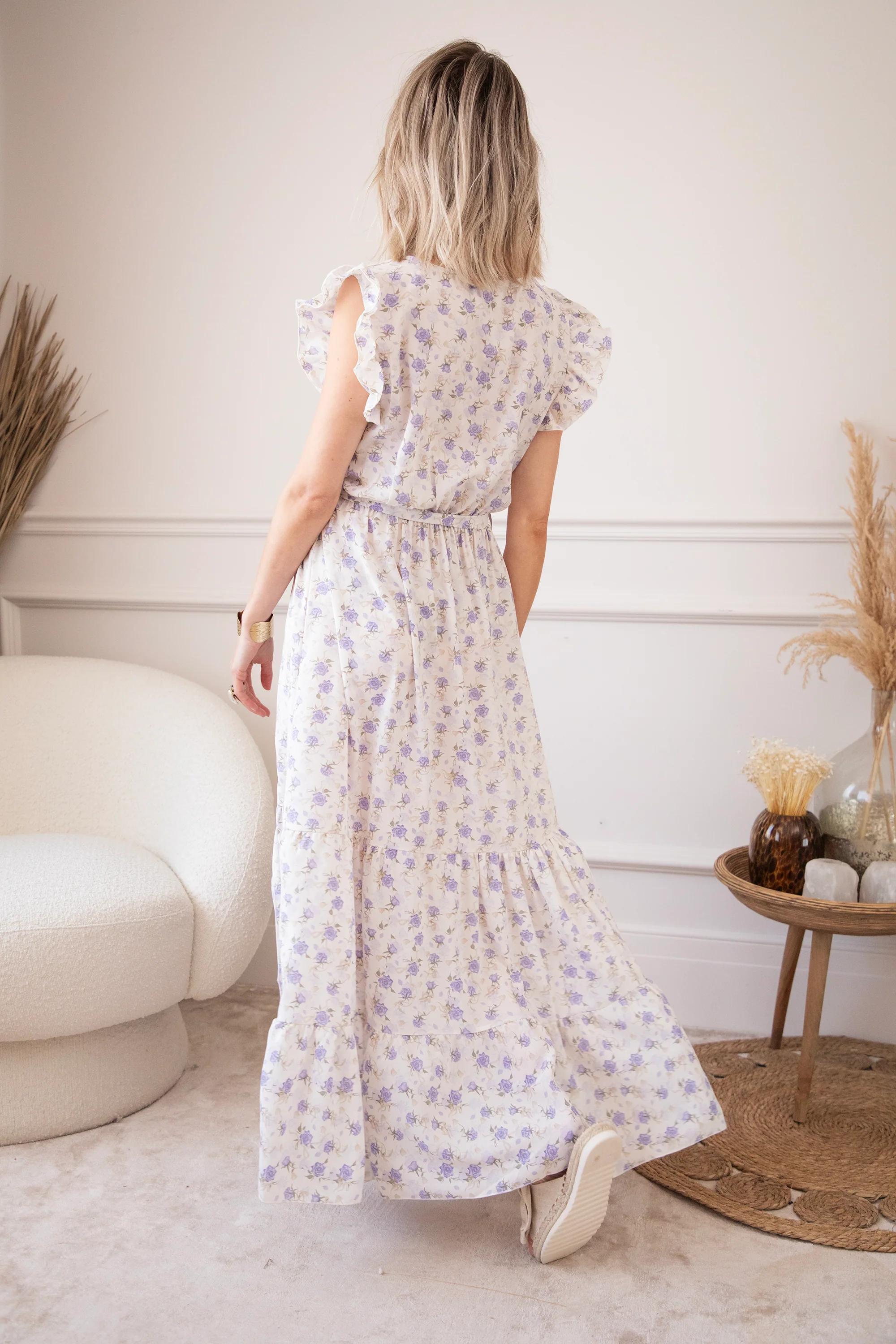 Bloom Serenity Beige/Lila - Maxi Jurk - Image 11