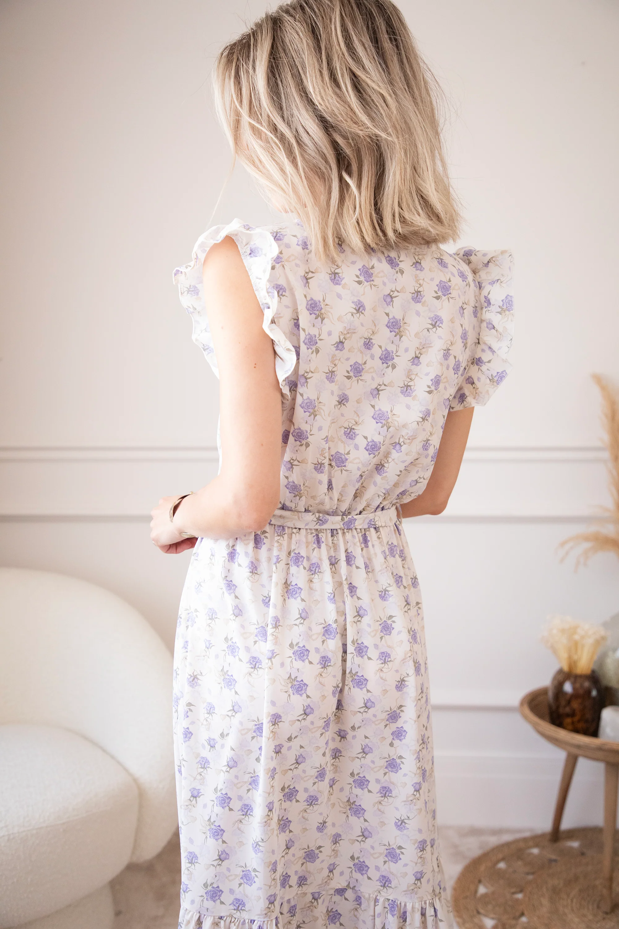 Bloom Serenity Beige/Lila - Maxi Jurk - Image 8