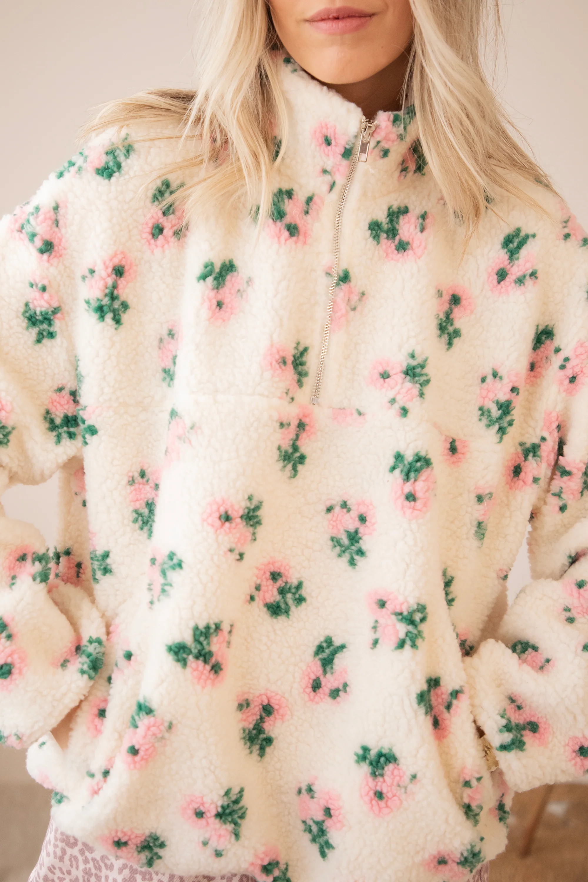 Blooming Bear Beige/Baby Pink - Trui - Image 2