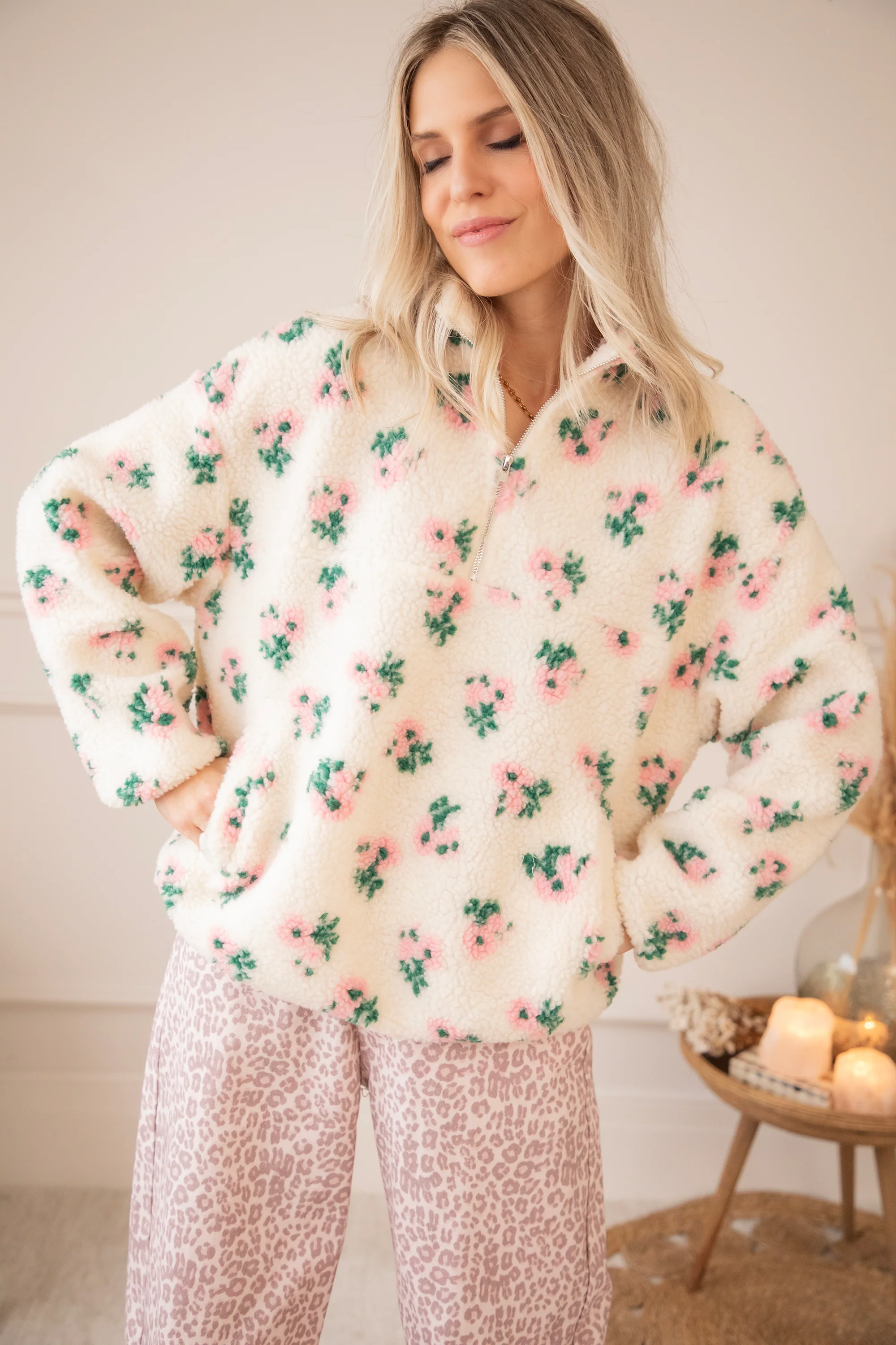 Blooming Bear Beige/Baby Pink - Trui - Image 4