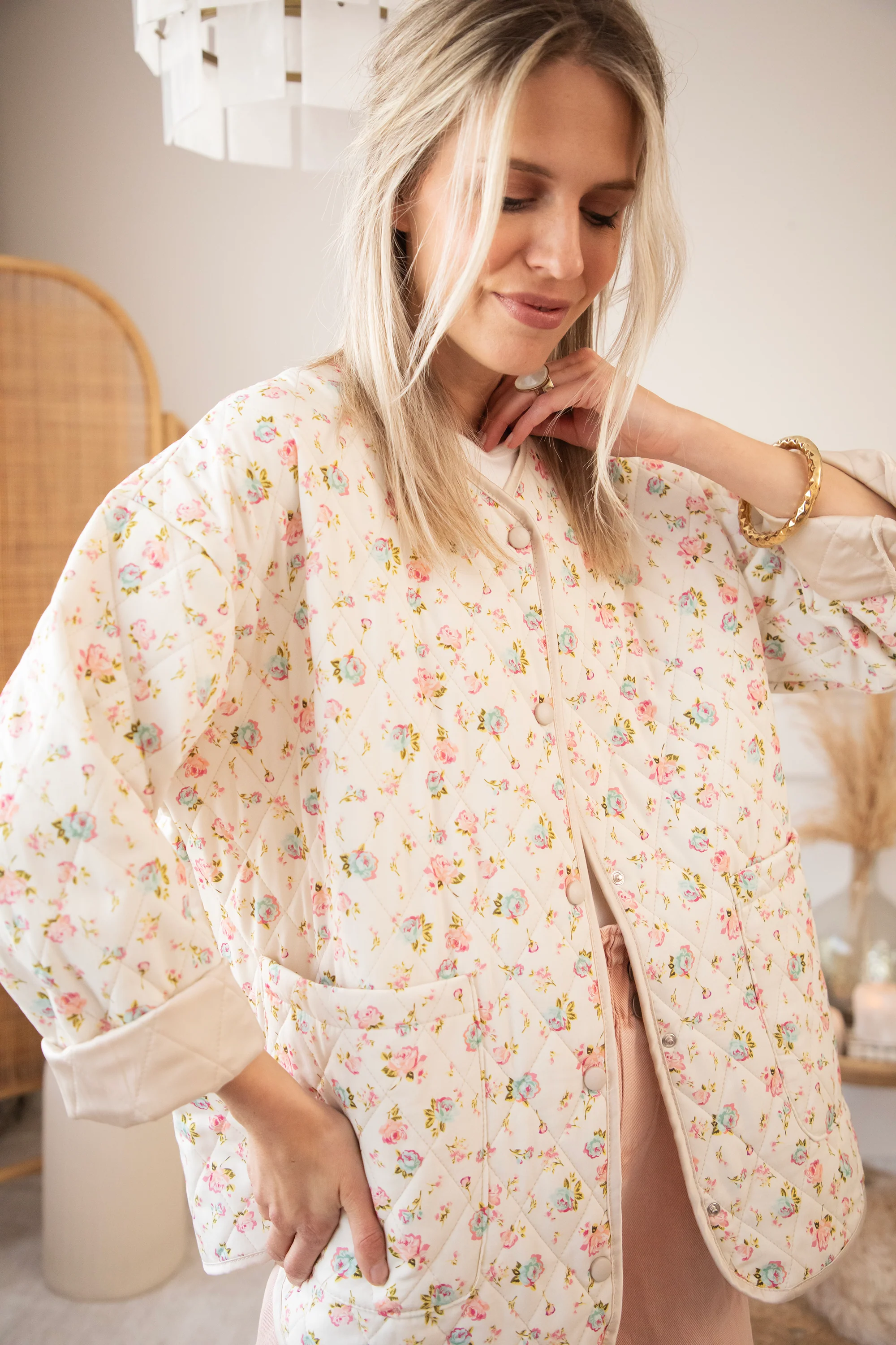 Blooming Quilt Beige/Pink - Jacket - Image 10