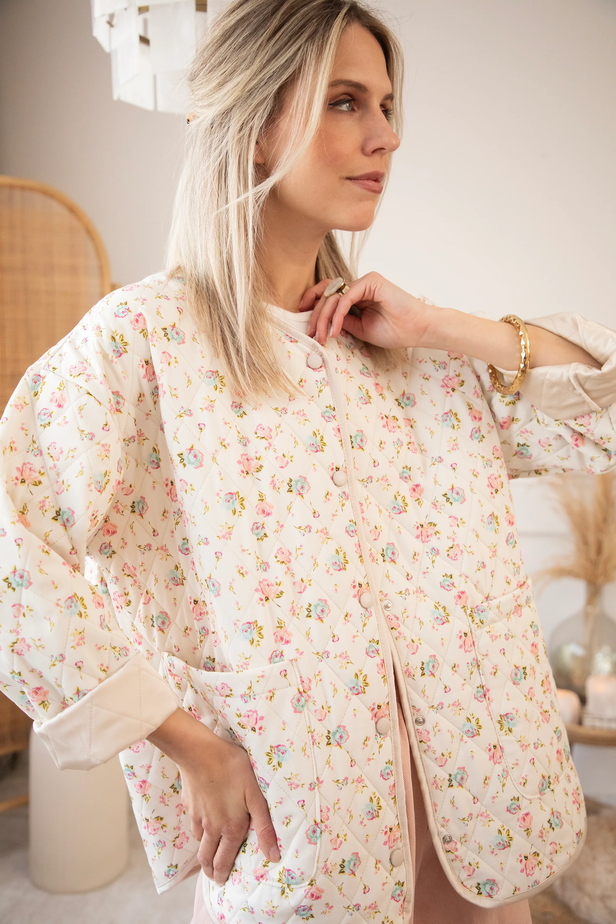 Blooming Quilt Beige/Pink - Jacket - Image 2