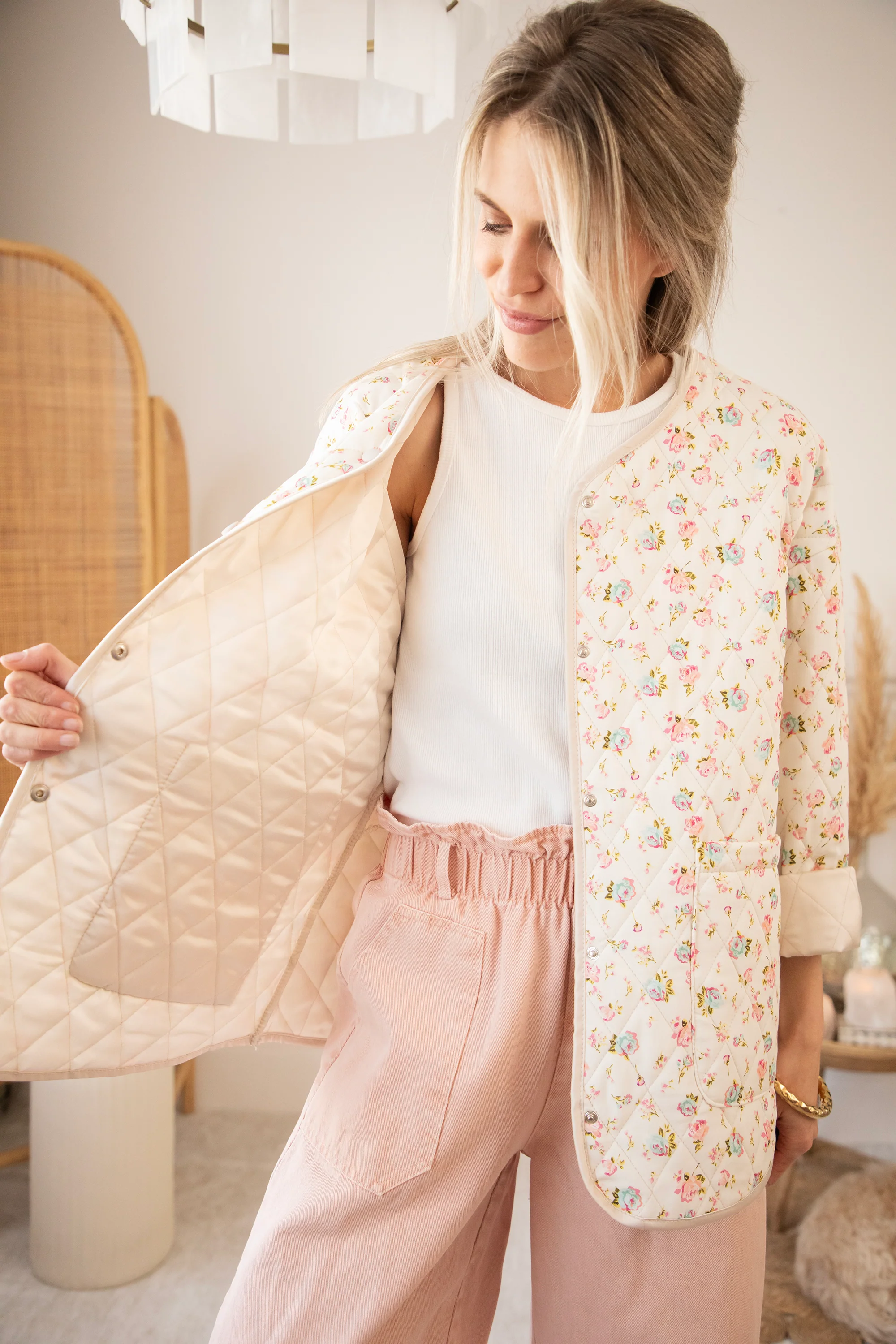 Blooming Quilt Beige/Pink - Jacket - Image 4