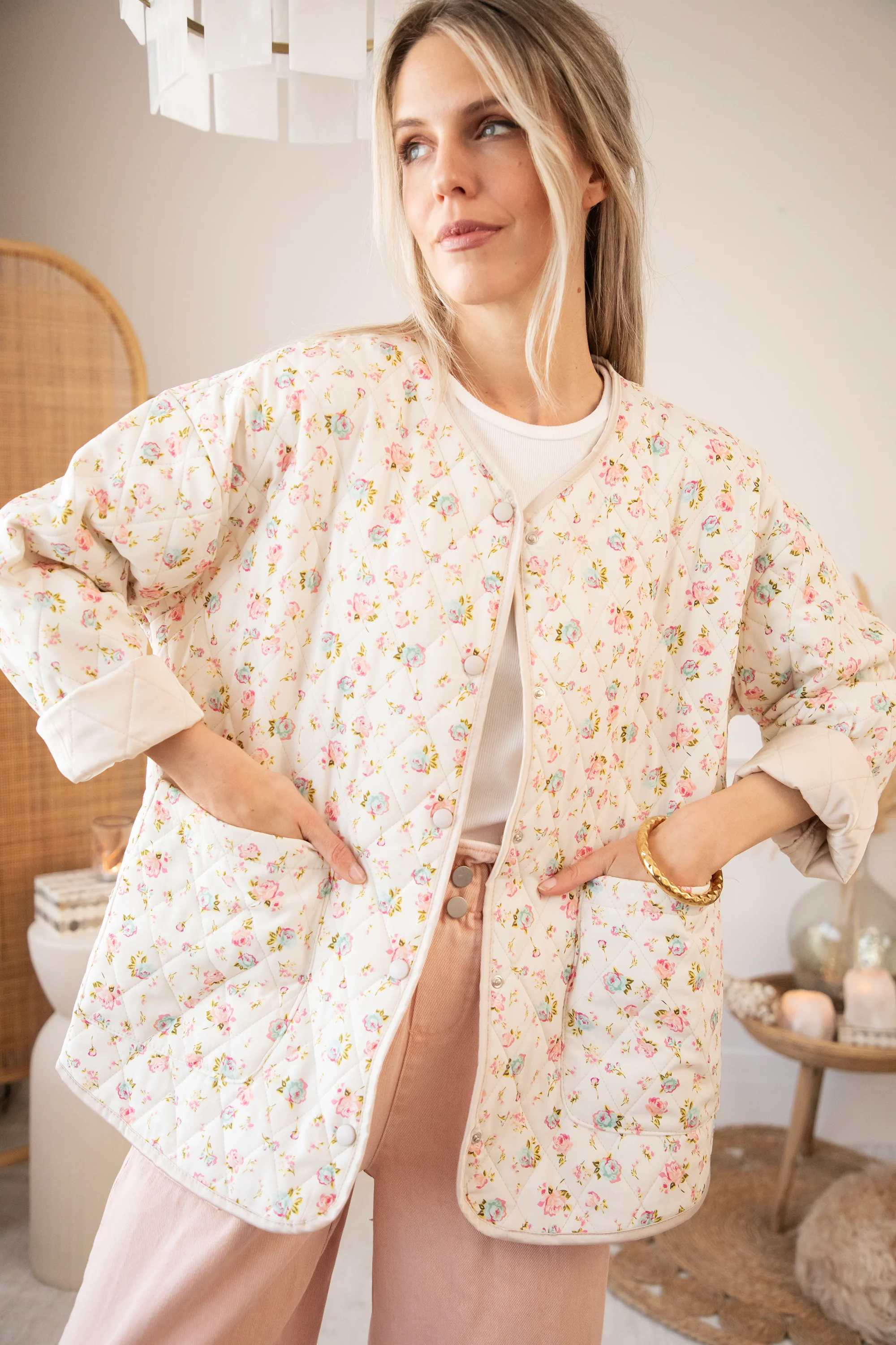 Blooming Quilt Beige/Pink - Jacket - Image 5