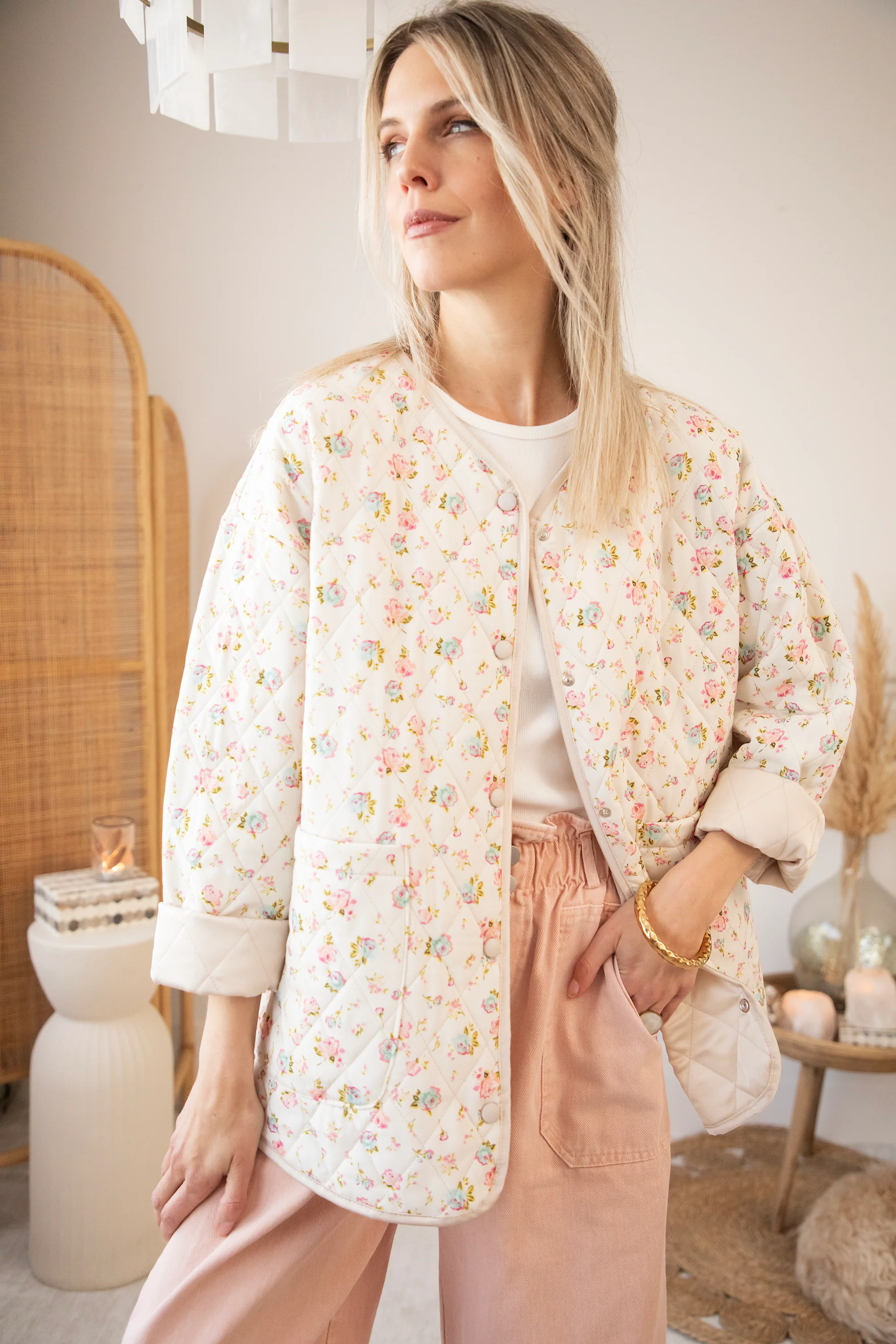 Blooming Quilt Beige/Pink - Jacket - Image 8