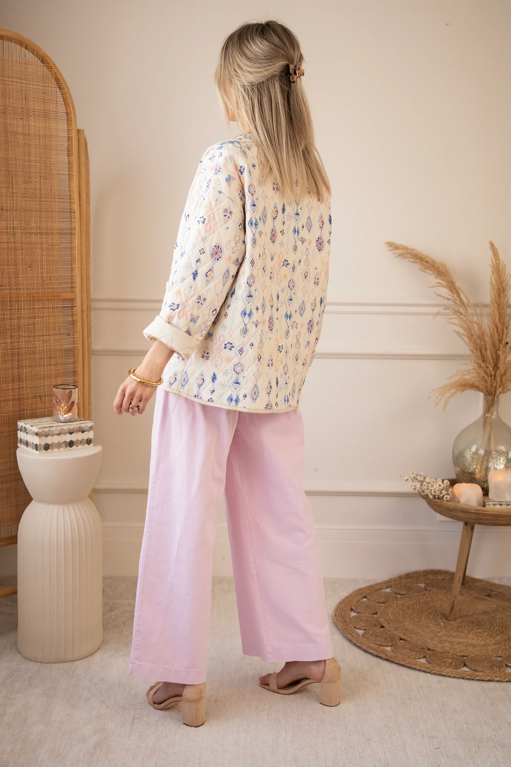 Botanical Quilt Beige/Blue - Jacket - Image 10