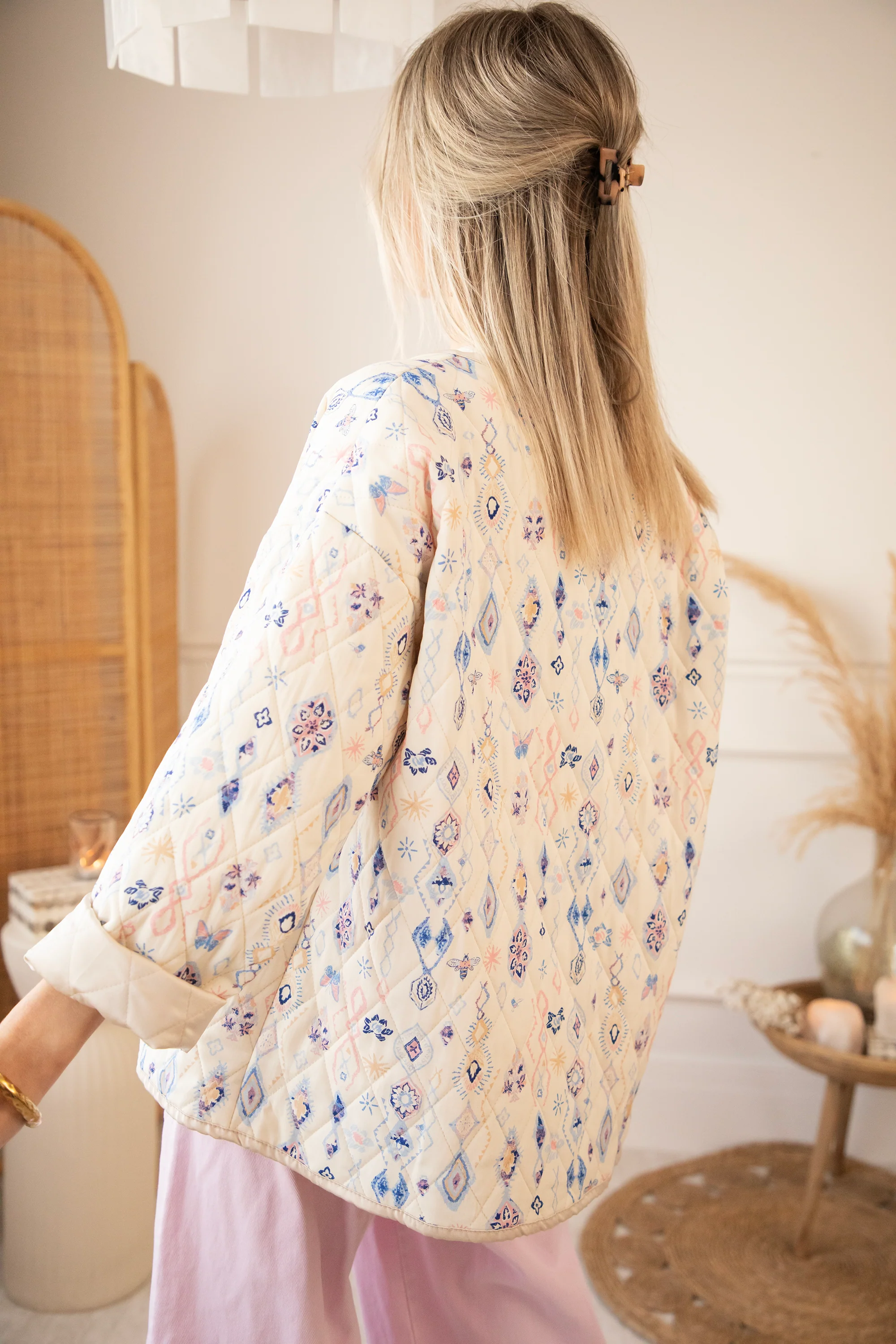 Botanical Quilt Beige/Blue - Jacket - Image 8
