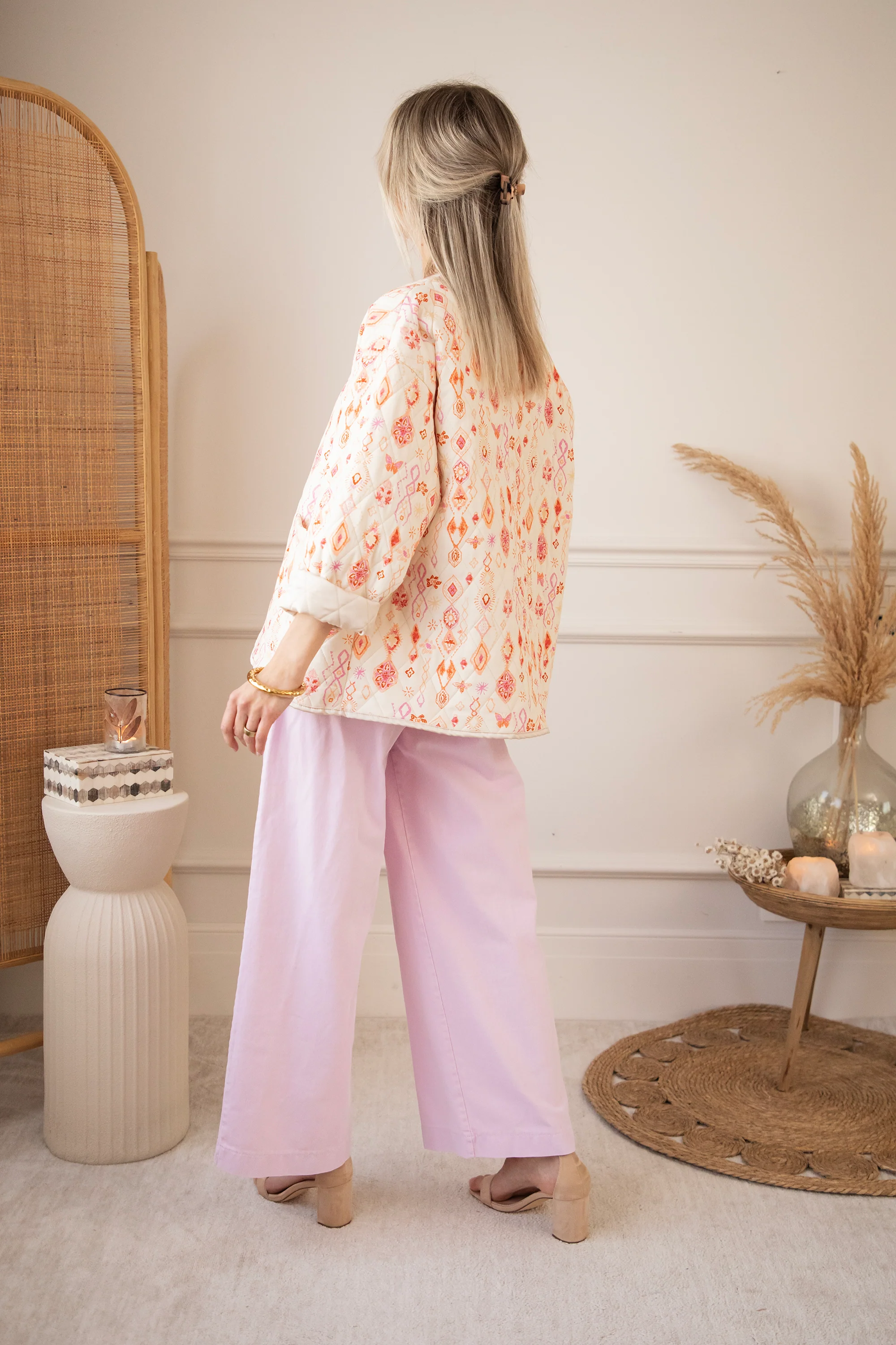 Botanical Quilt  Beige/Pink - Jacket - Image 7