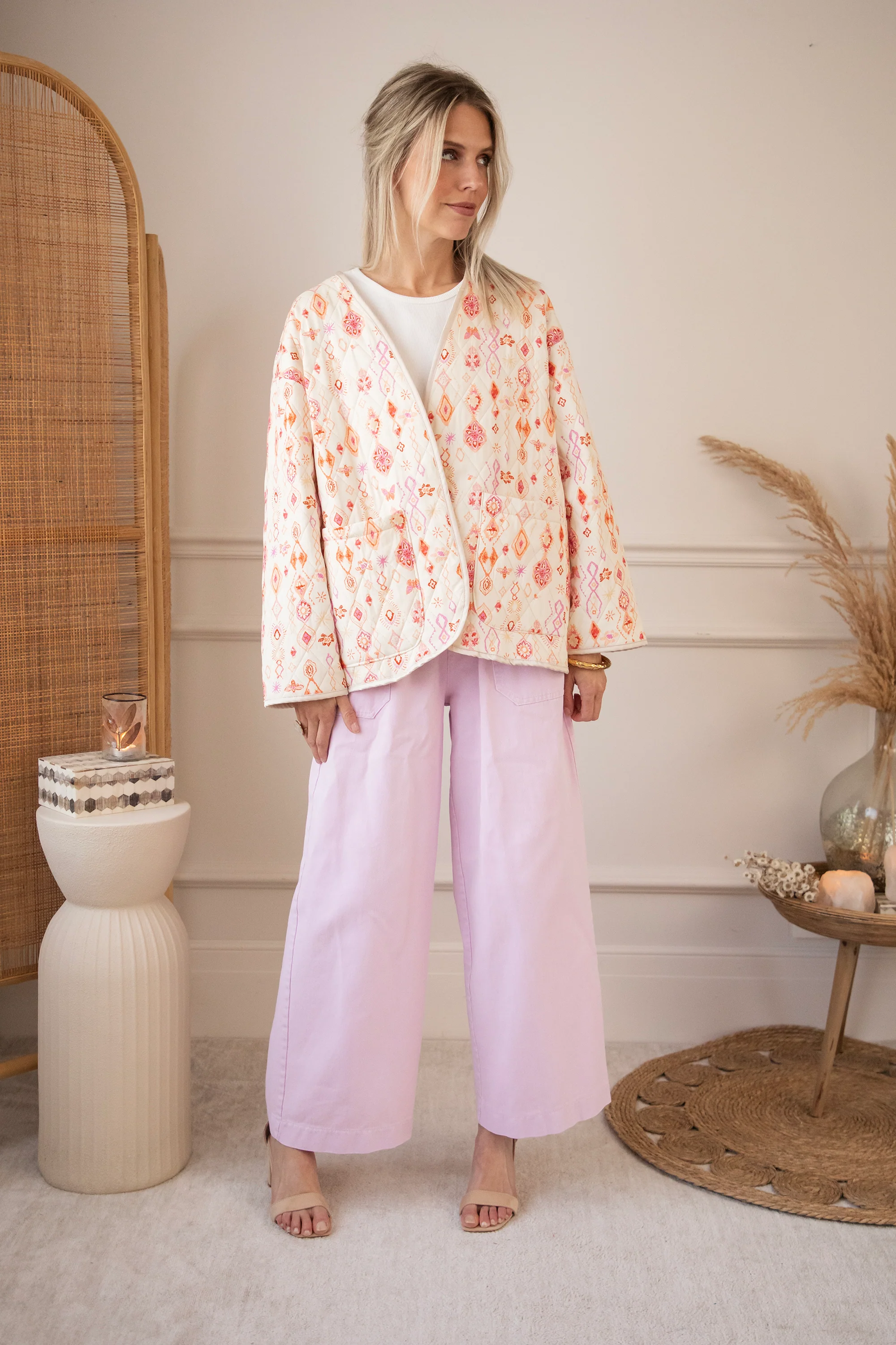 Botanical Quilt  Beige/Pink - Jacket - Image 8