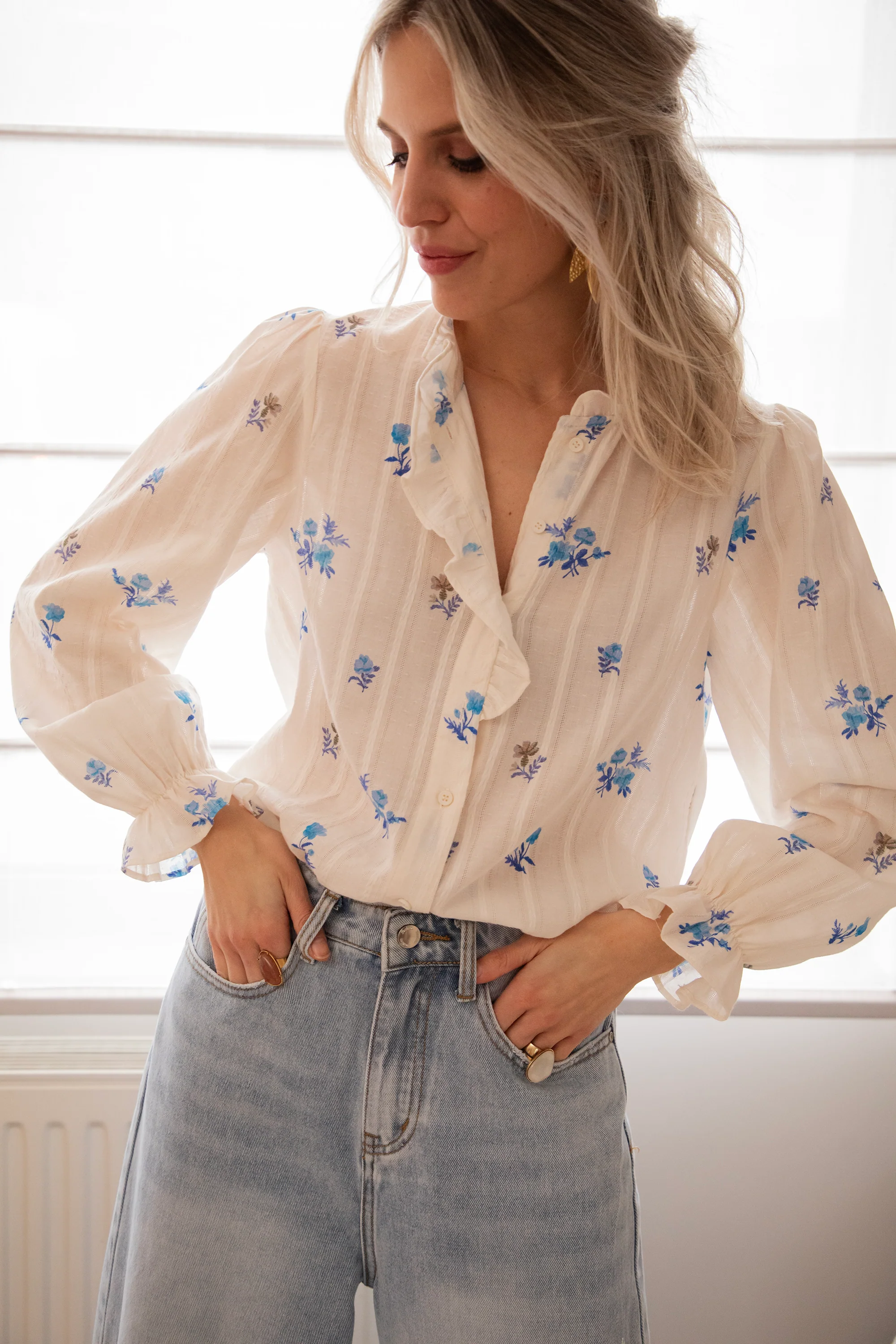 Bouquet Of Blue White/Blue - Blouse - Image 3