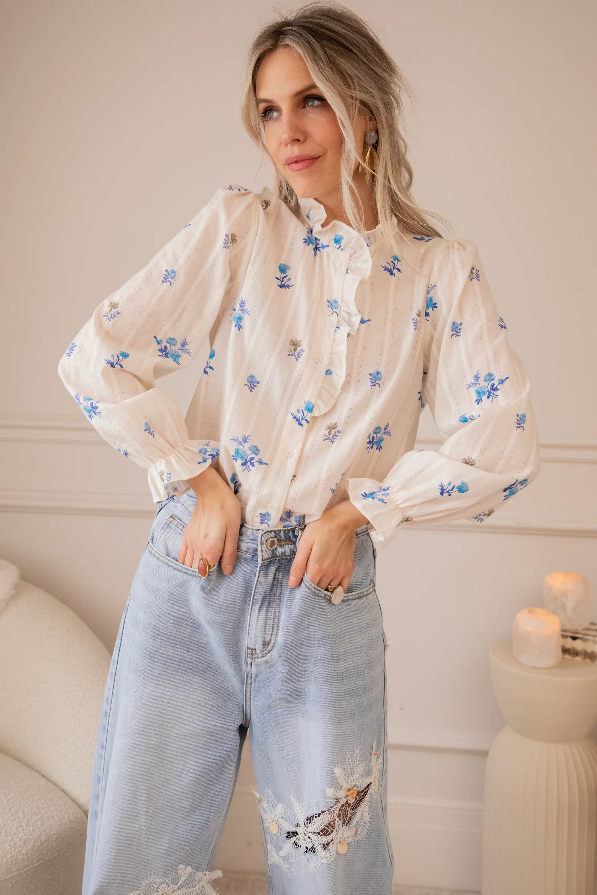 Bouquet Of Blue White/Blue - Blouse - Image 6