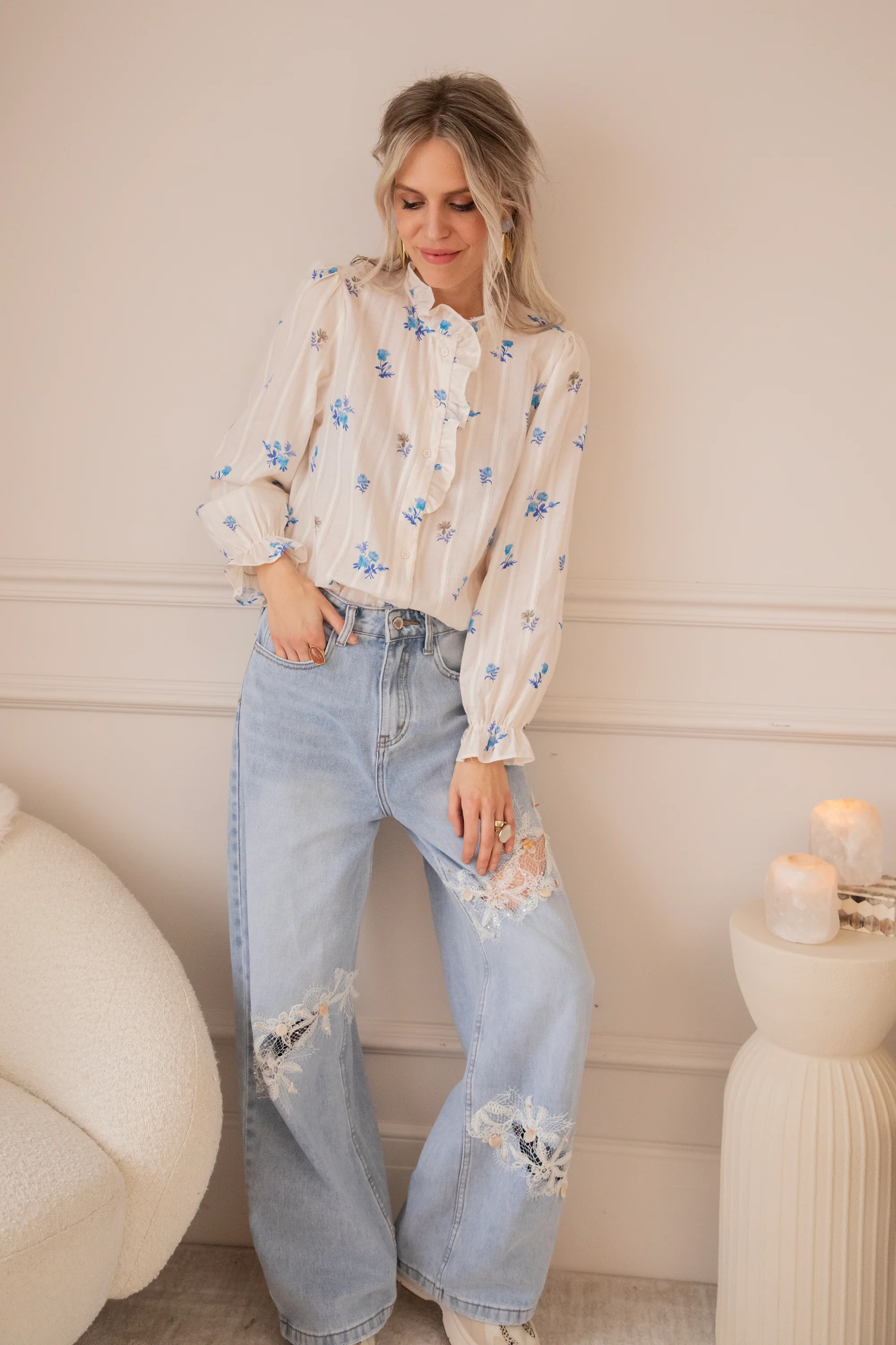 Bouquet Of Blue White/Blue - Blouse - Image 8