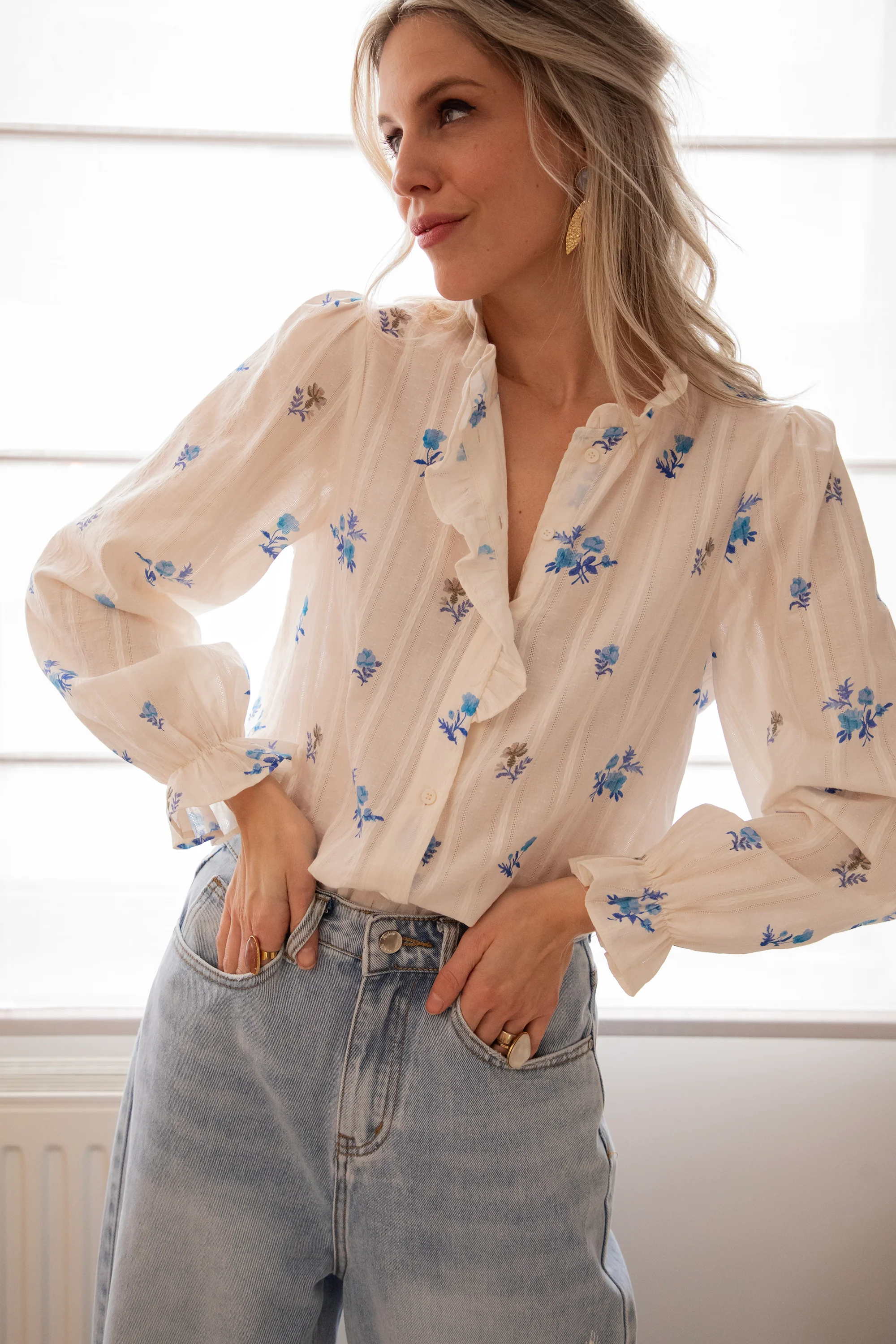 Bouquet Of Blue White/Blue - Blouse - Image 9