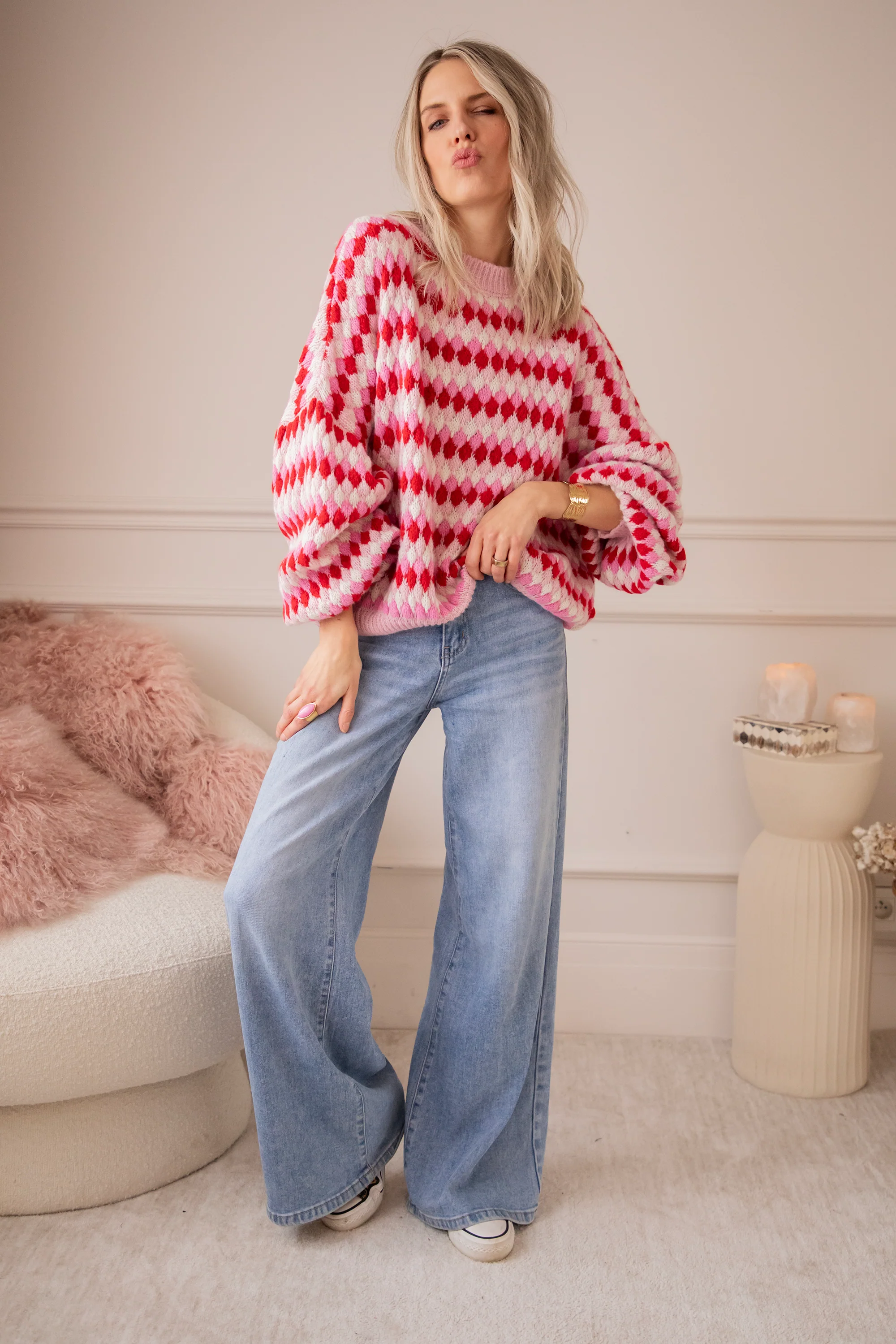 Bubbly Dreams Baby Pink/Red - Trui - Image 10