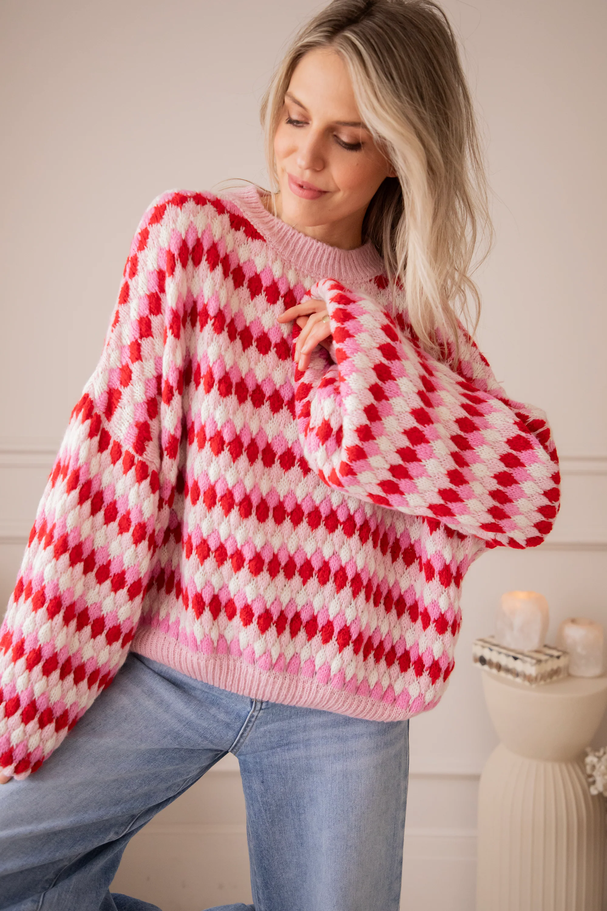 Bubbly Dreams Baby Pink/Red - Trui - Image 3