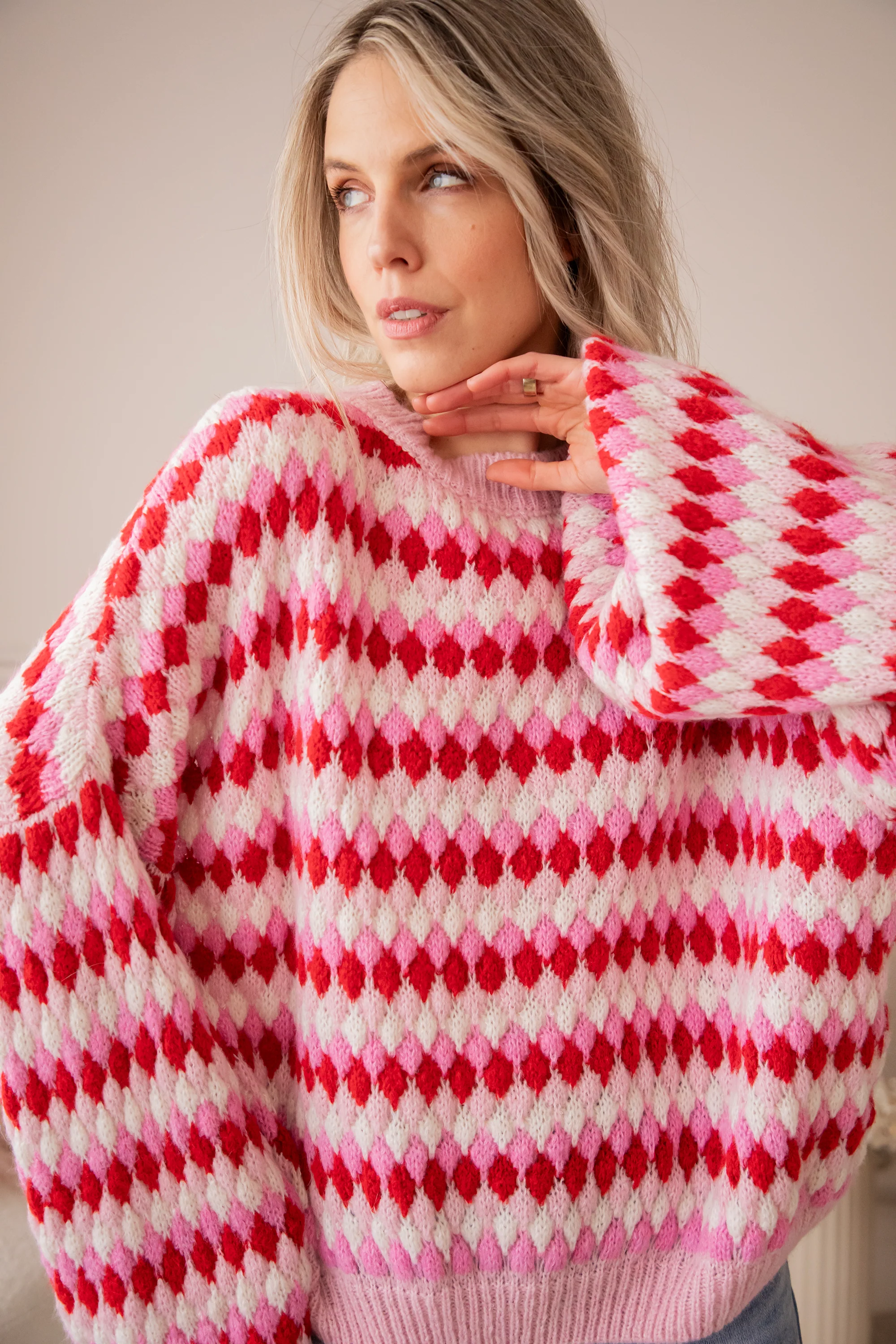 Bubbly Dreams Baby Pink/Red - Trui - Image 6