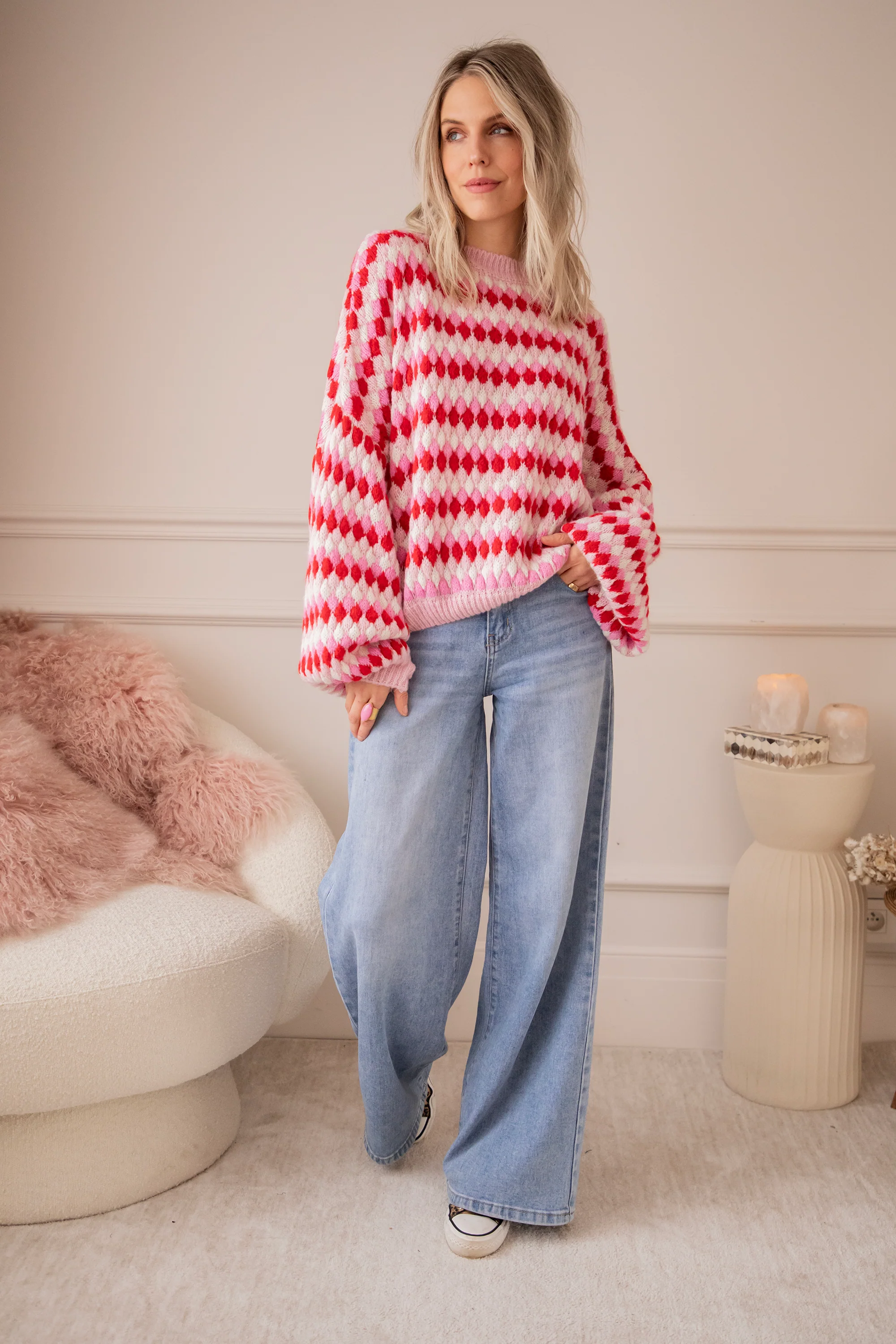 Bubbly Dreams Baby Pink/Red - Trui - Image 9
