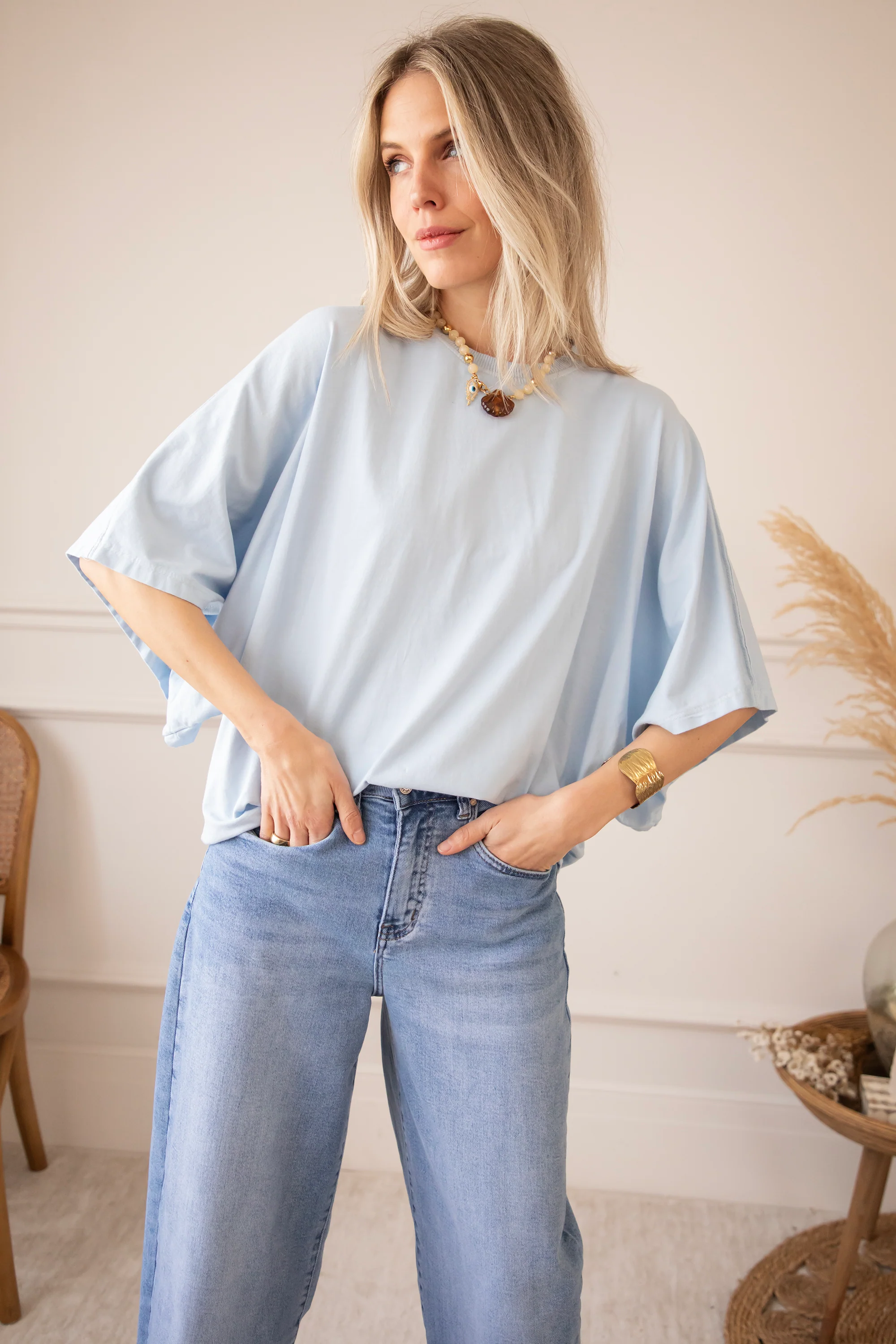 Butterfly Base Sky Blue - T-Shirt - Image 2