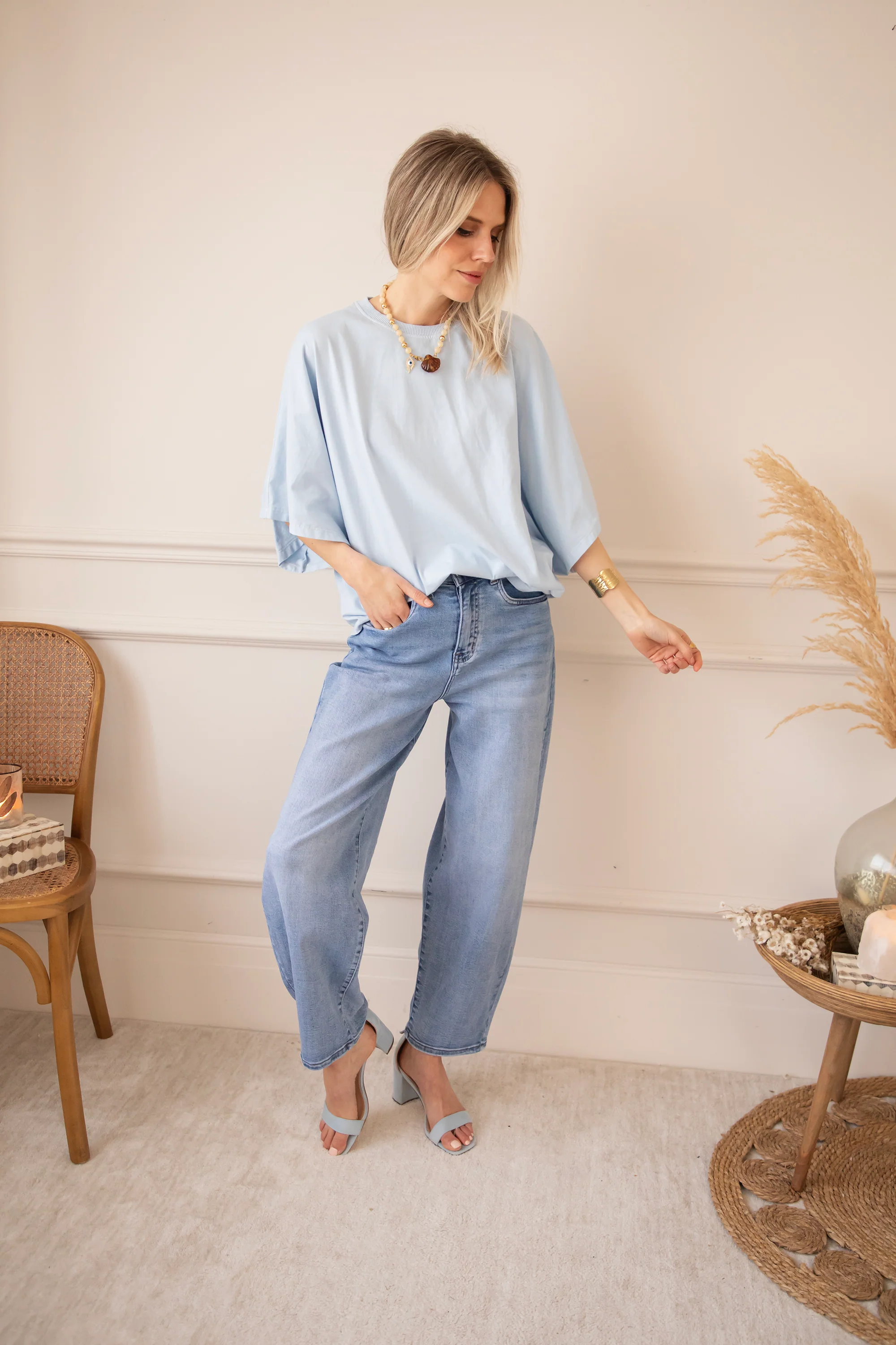 Butterfly Base Sky Blue - T-Shirt - Image 3