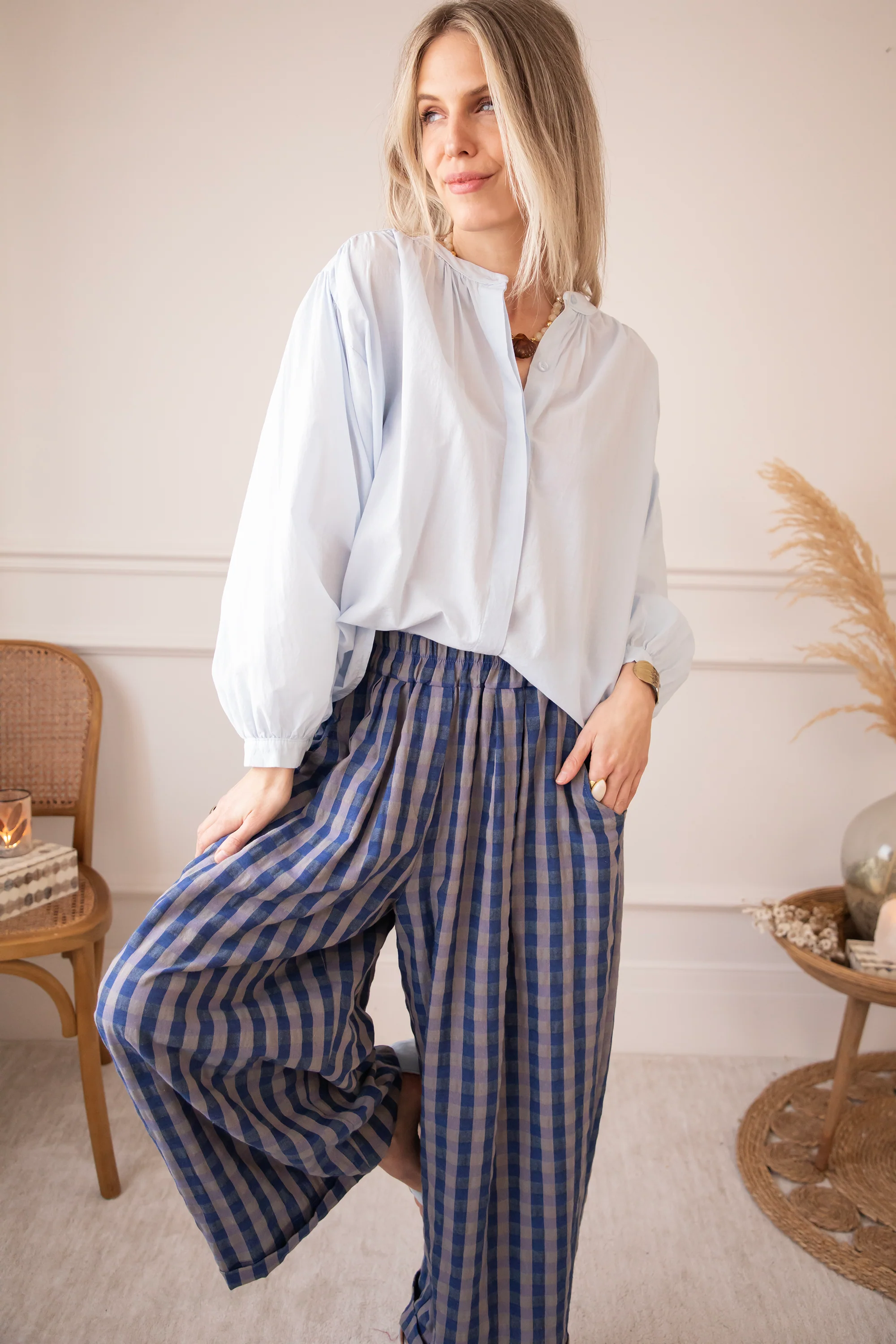 Breezy Base Soft Blue - Blouse - Image 3