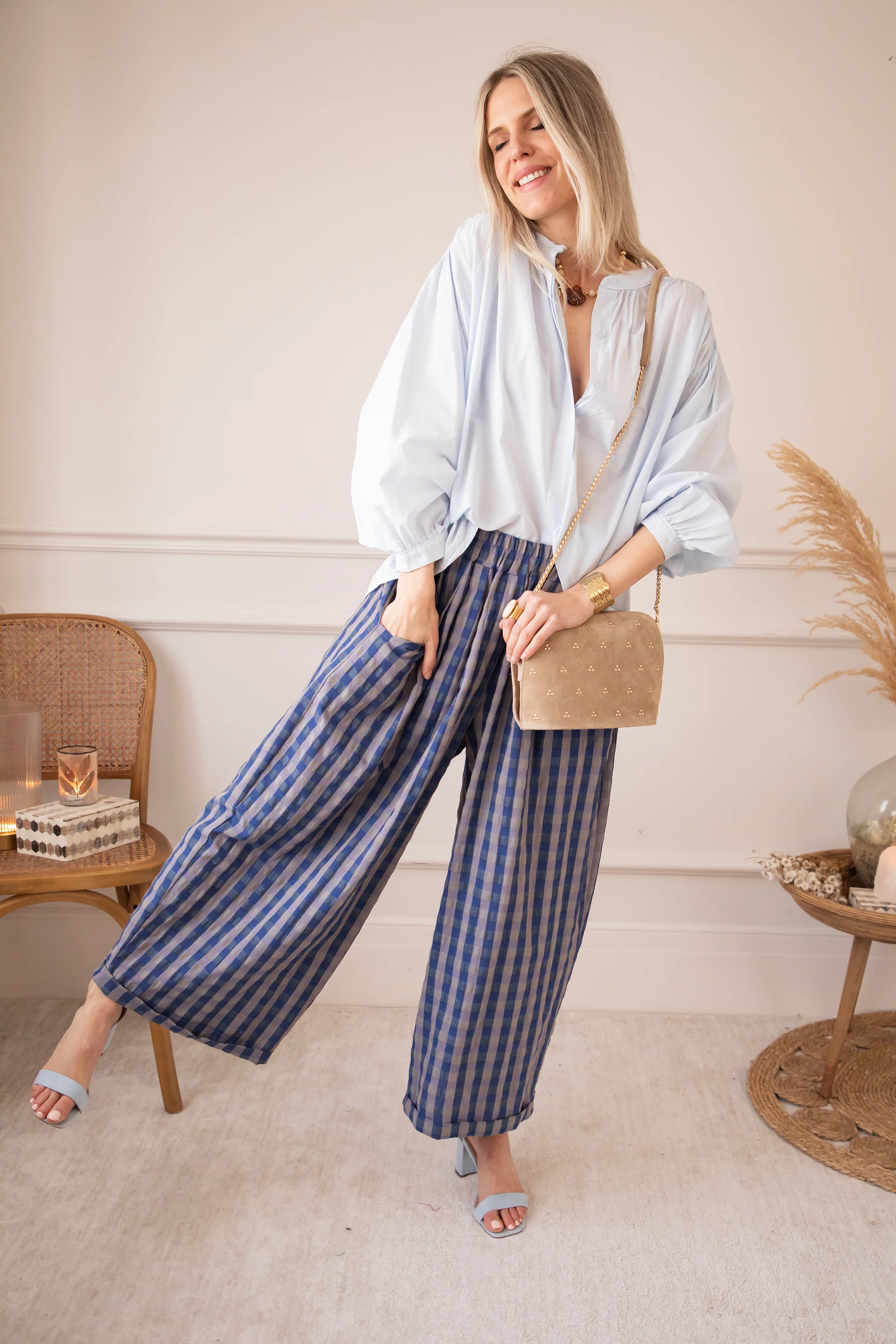 Breezy Base Soft Blue - Blouse - Image 6