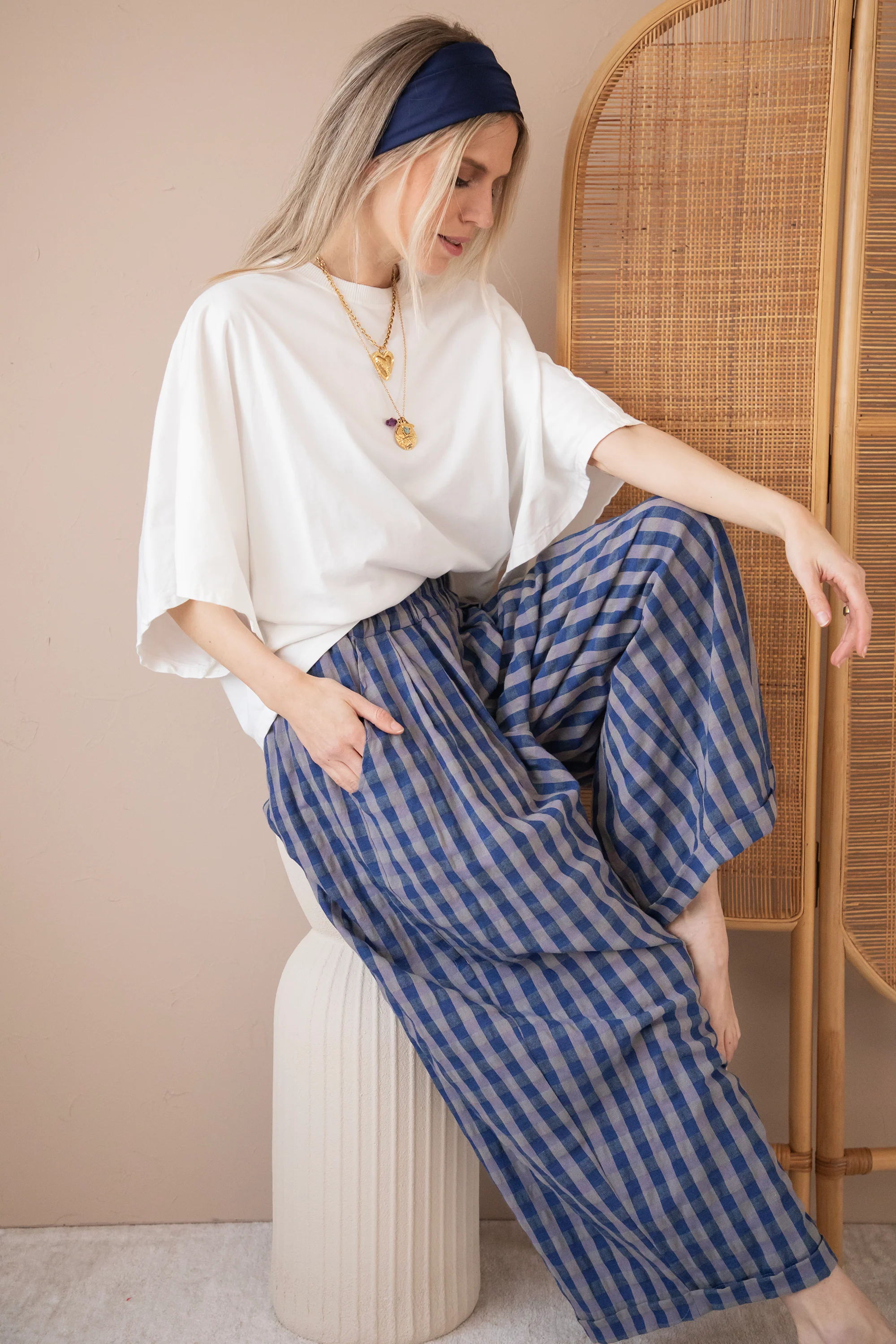 Candy Check Dark Blue - Broek - Image 8