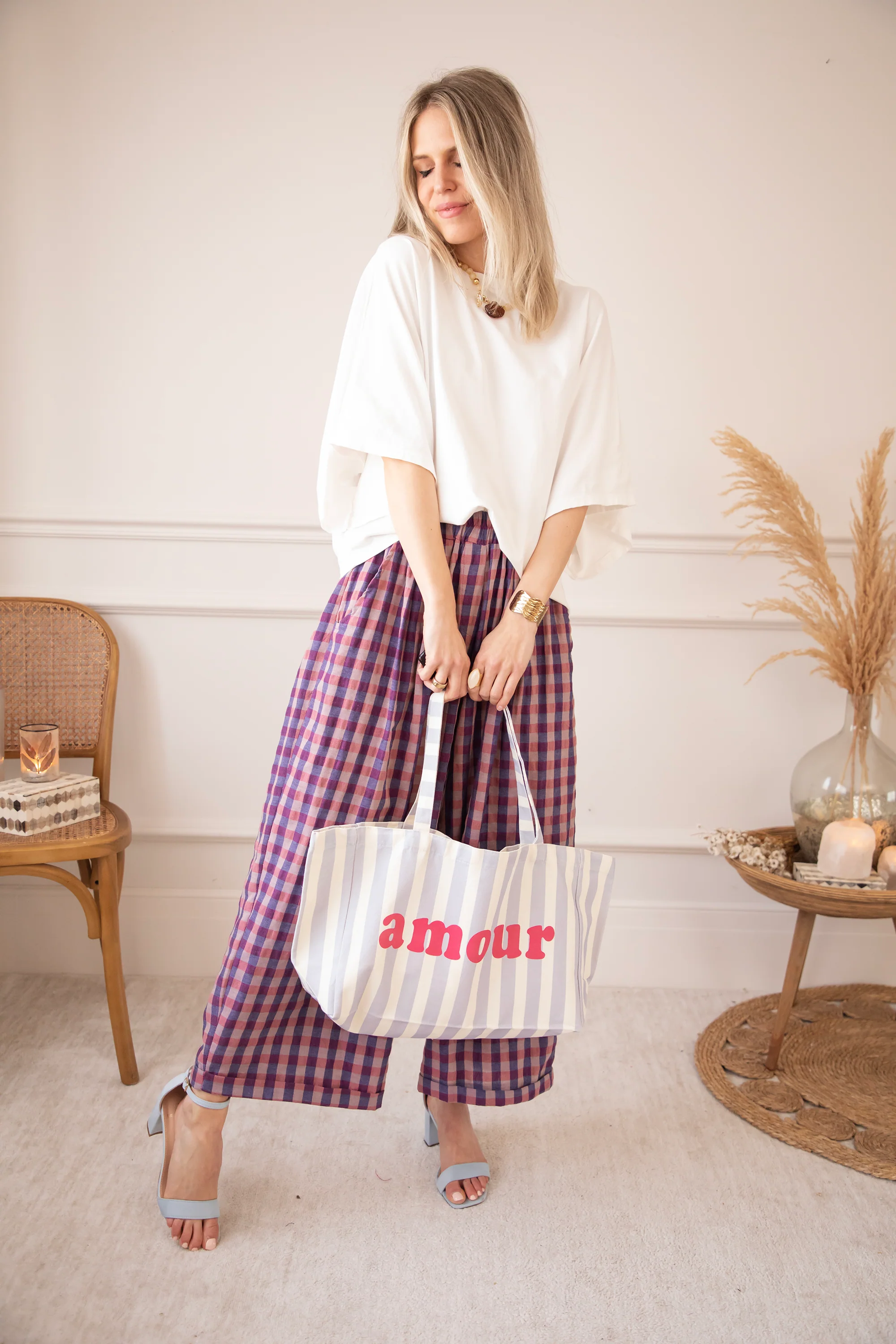 Love Is Sweet Lila - Canvas Tas - Image 5