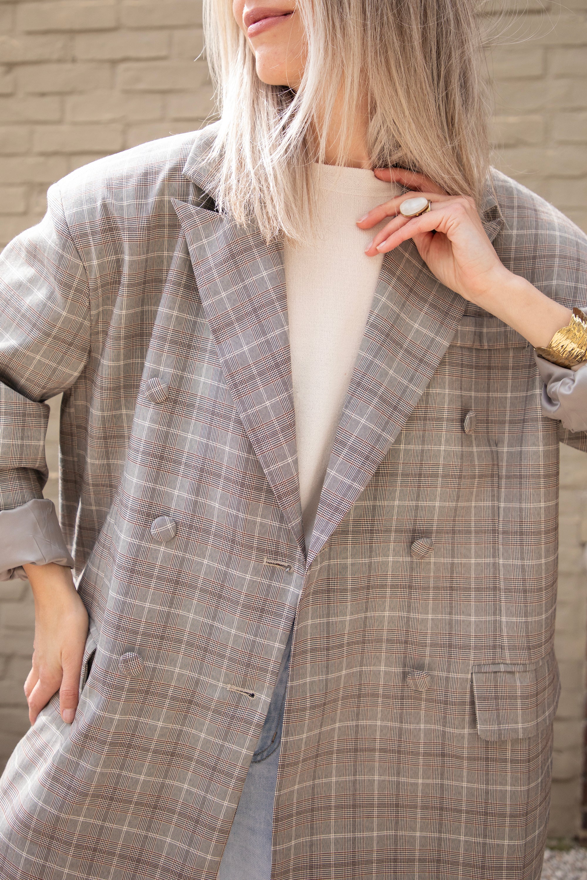 Charly Checked Brown - Blazer - Image 8