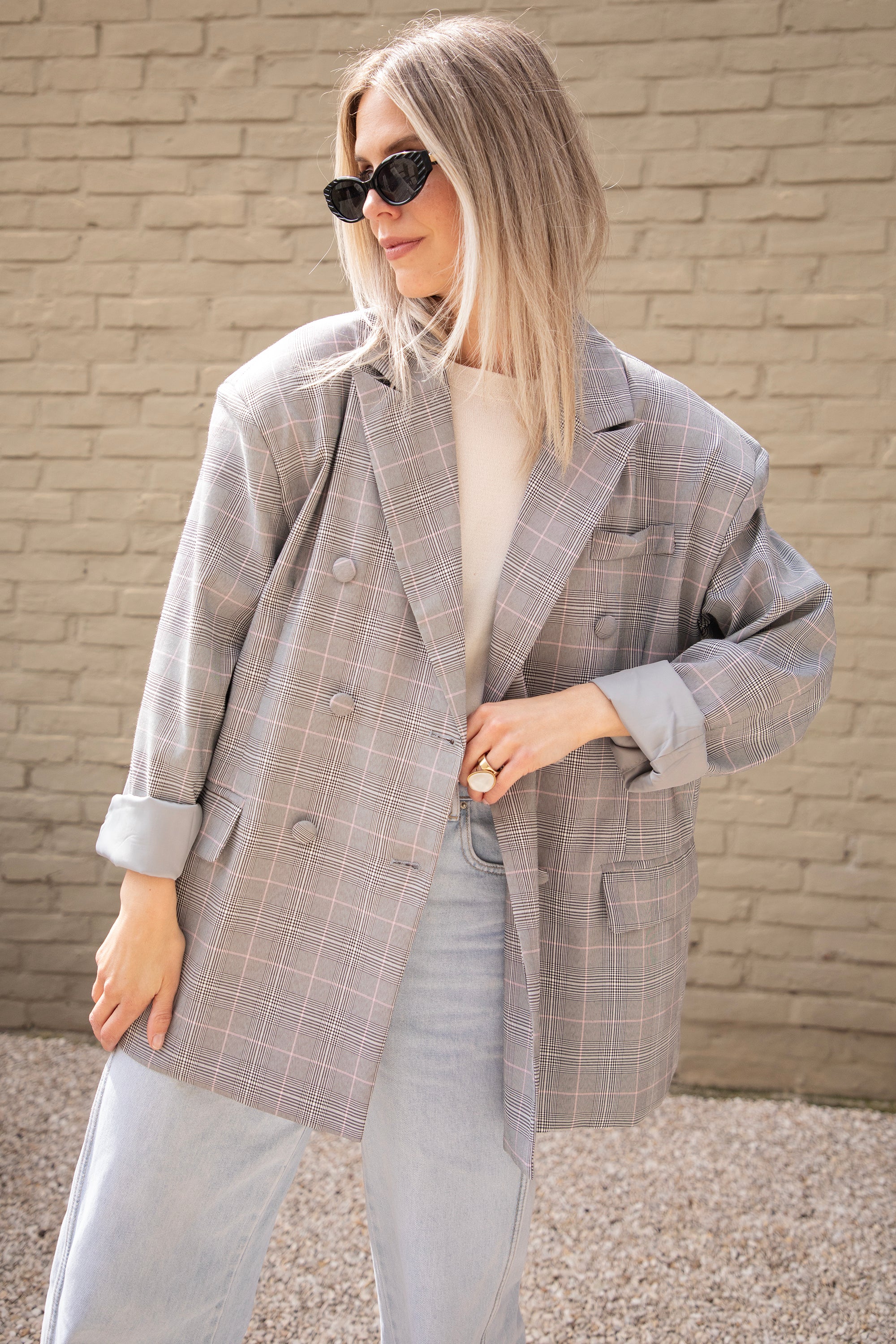 Charly Checked Grey - Blazer - Image 8