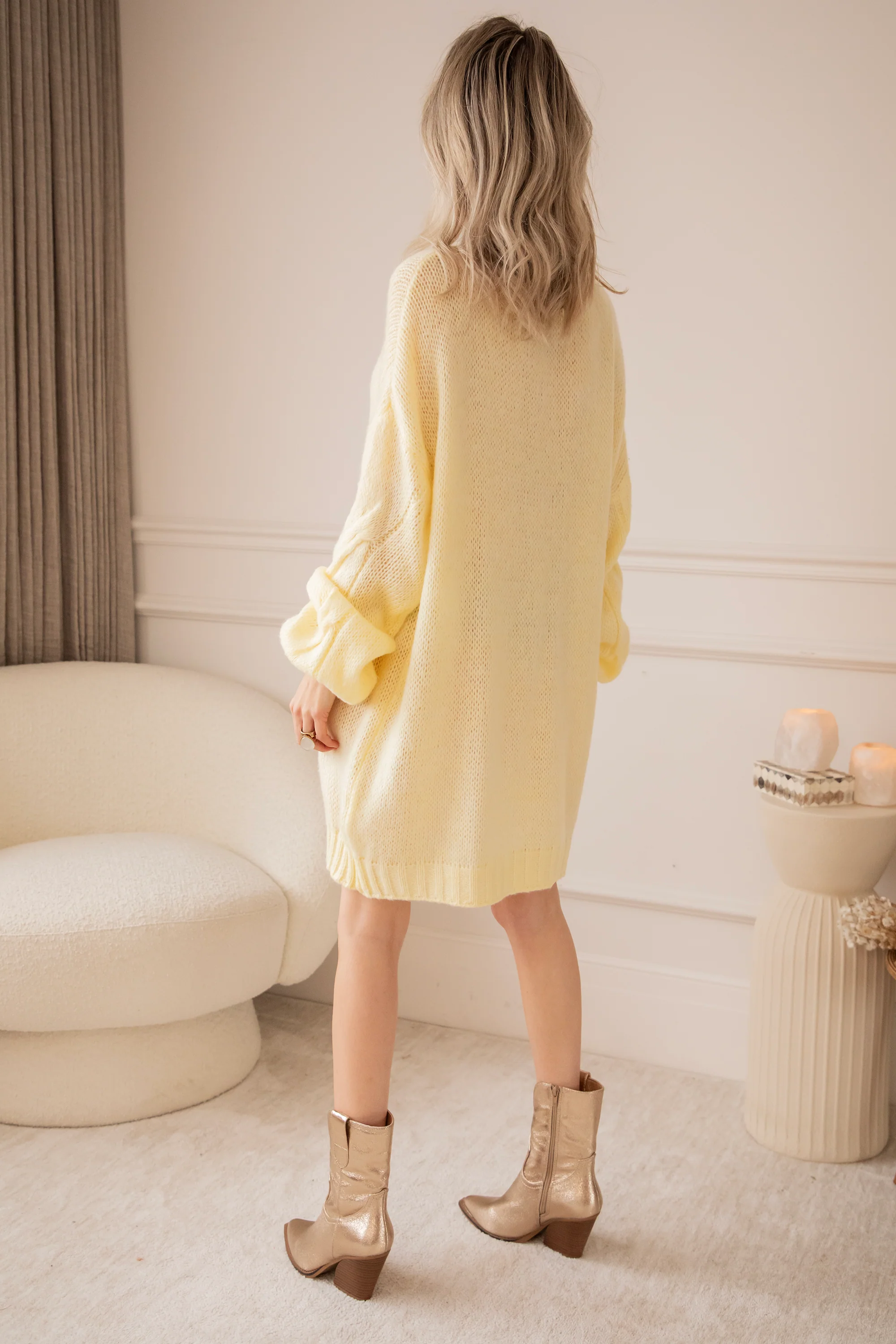 Coco Cable Yellow - Sweater Dress - Image 7