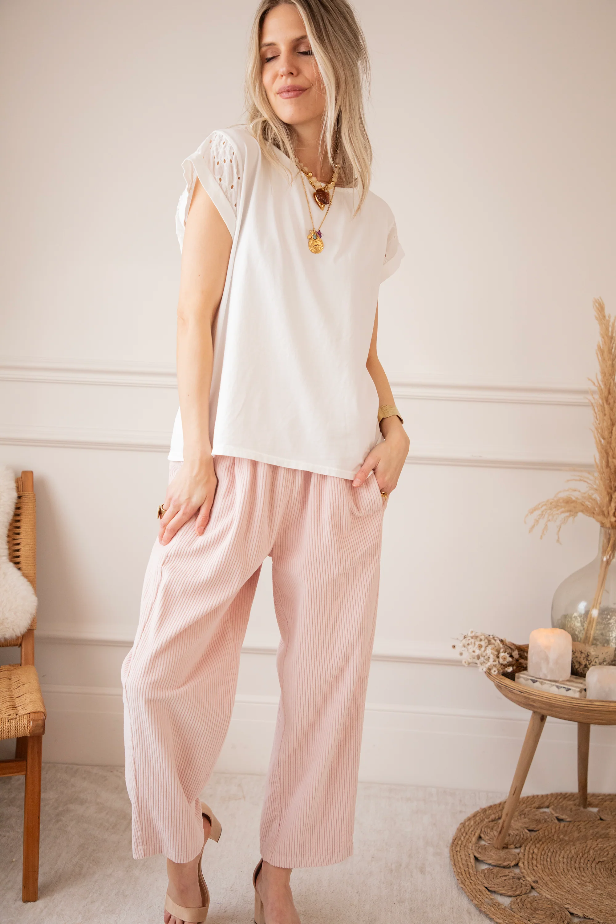 Corduroy Joy Soft Pink - Broek - Image 3