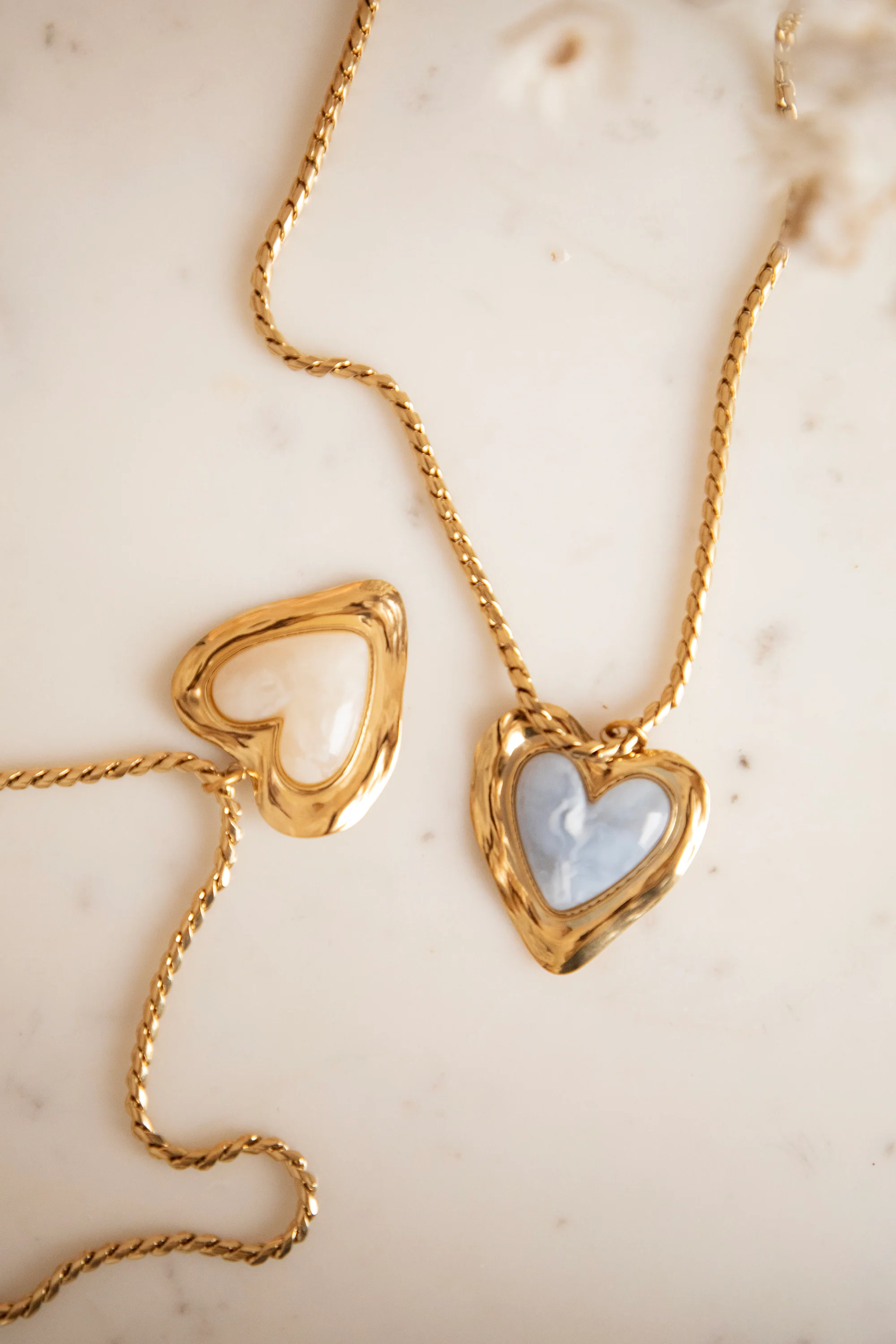 Crystal Heart Soft Blue/Gold - Ketting - Image 5