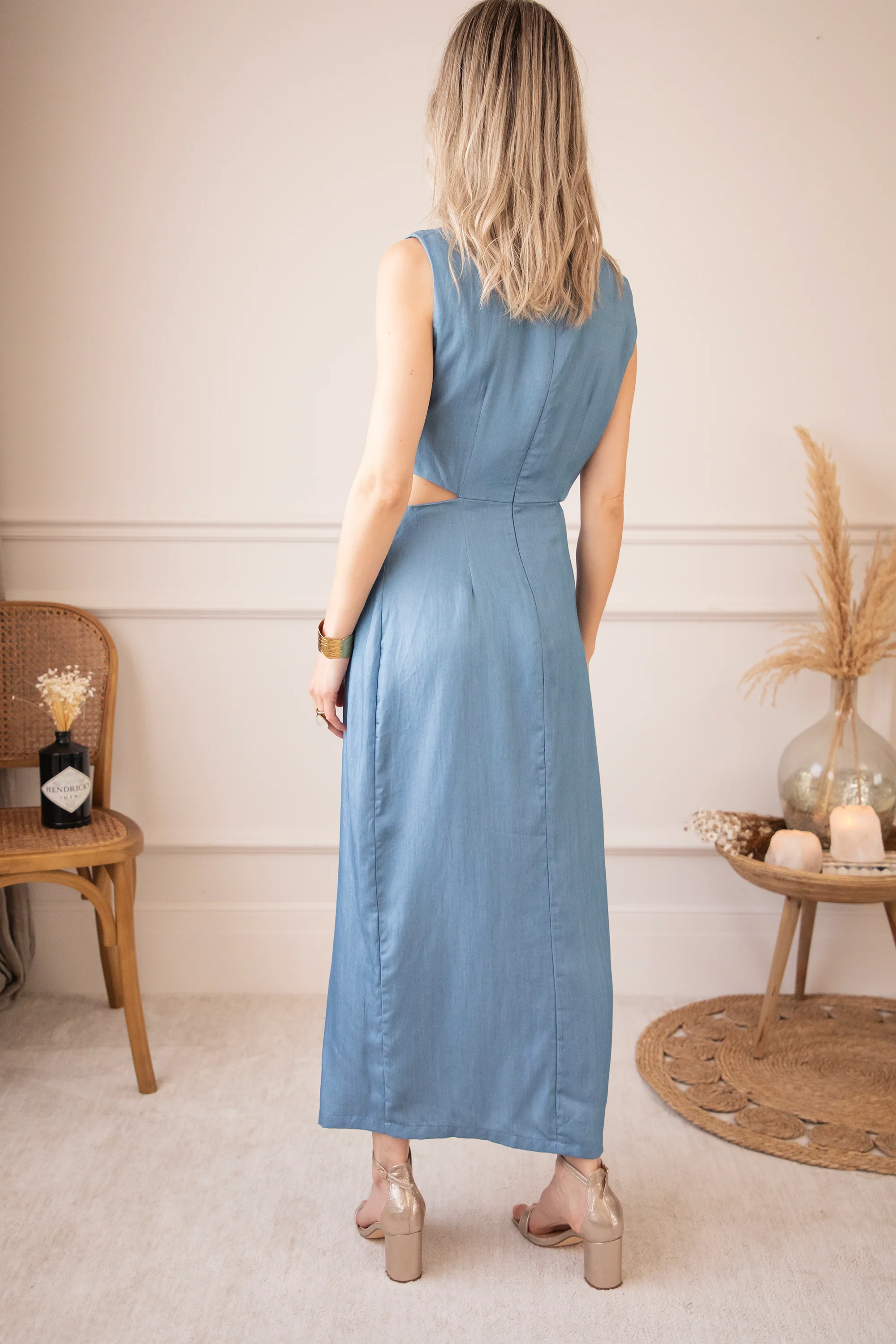 Cut-Out Cassandra Blue - Maxi Jurk - Image 5