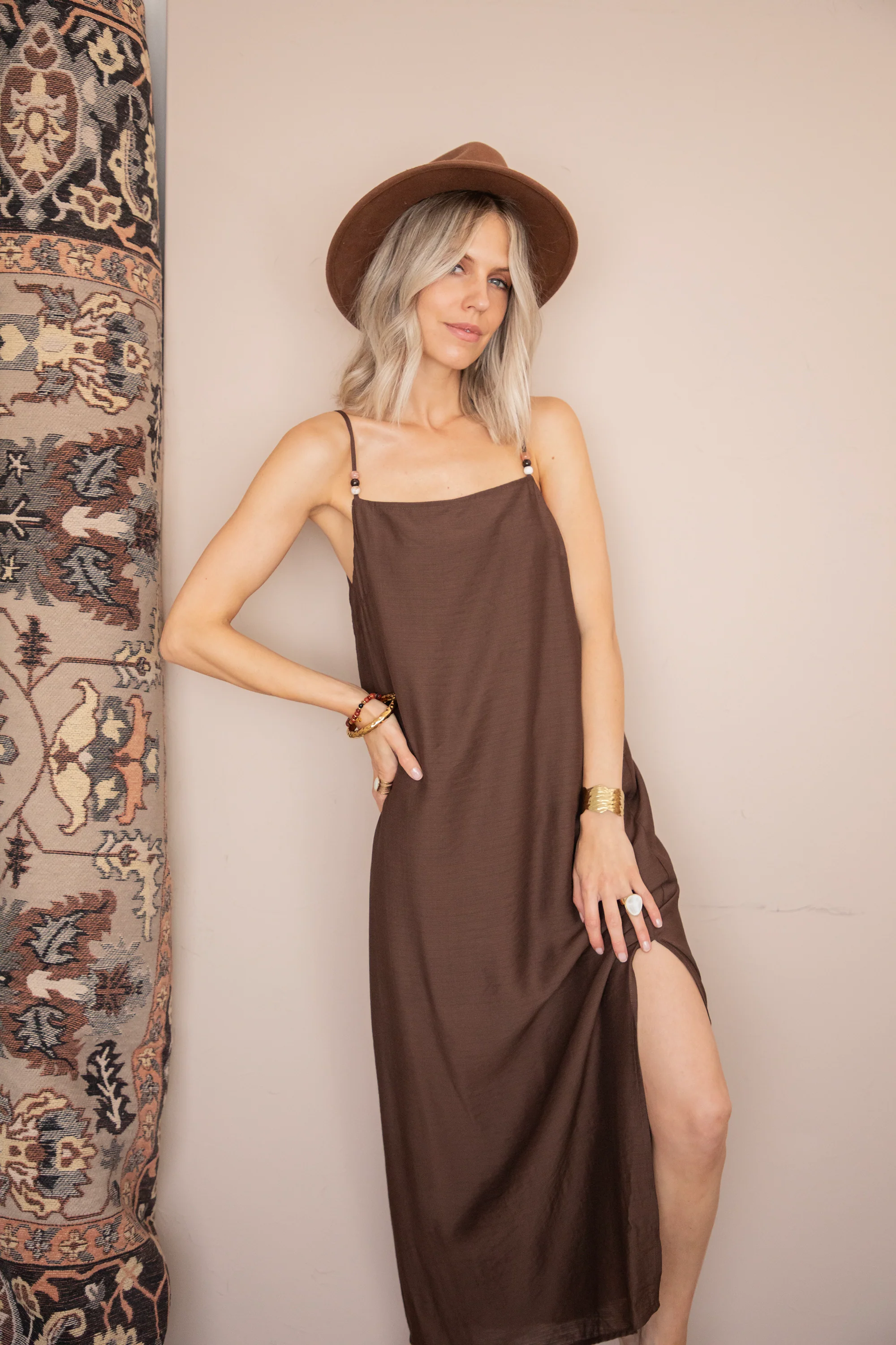 Dream Beads Brown - Maxi Jurk - Image 4