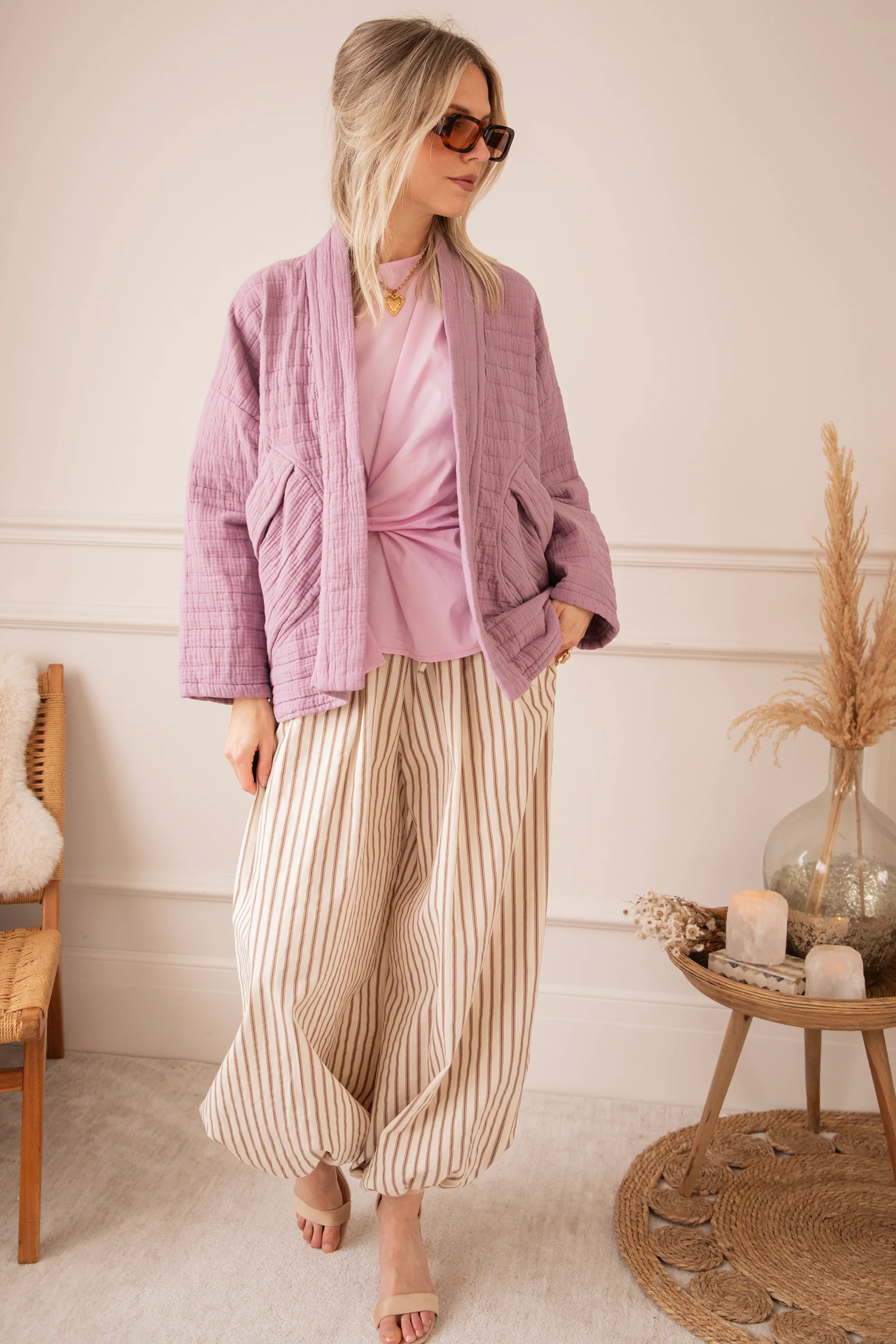 Let The Stripes Flow Beige/Brown - Broek - Image 15